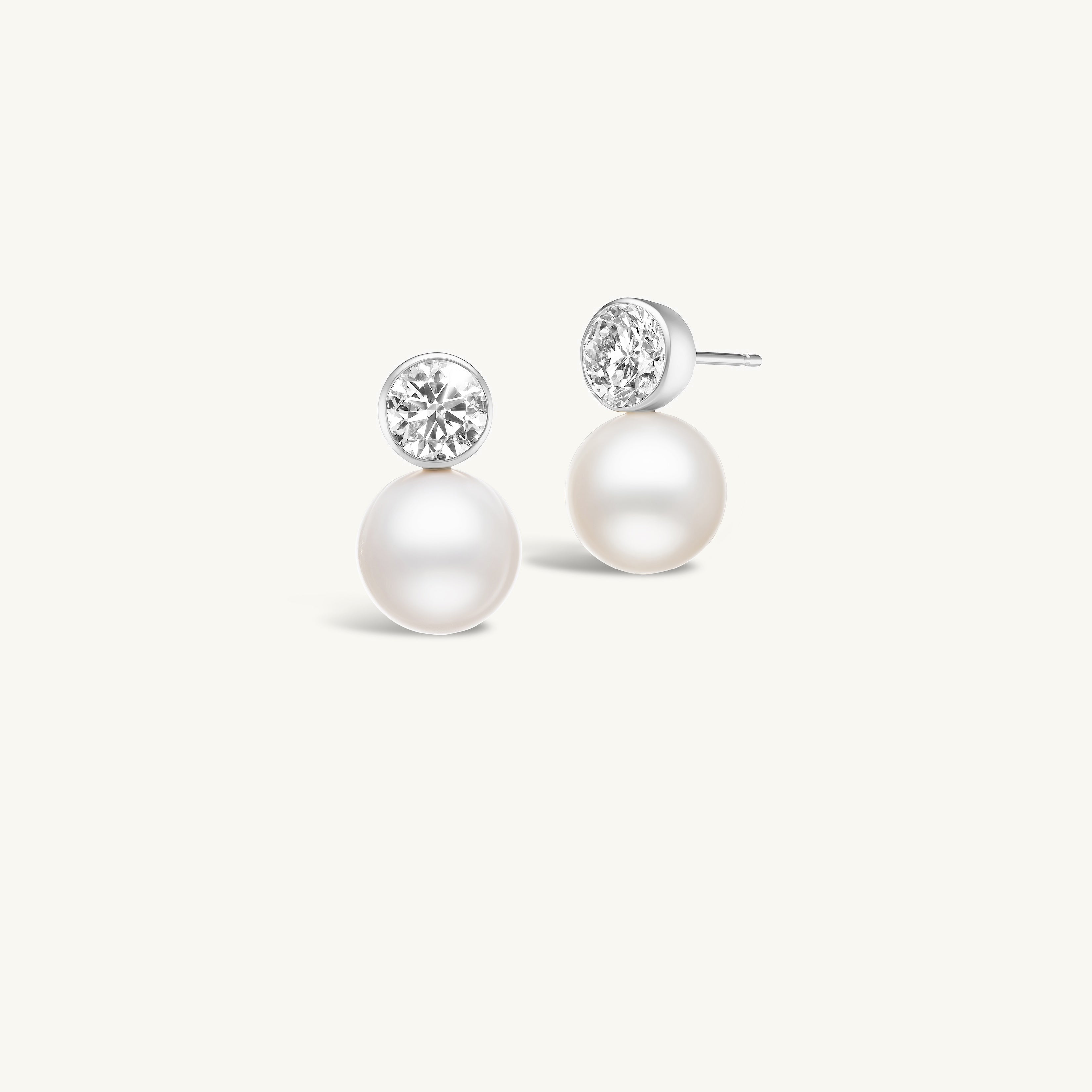 Diamond & Pearl Drop Studs