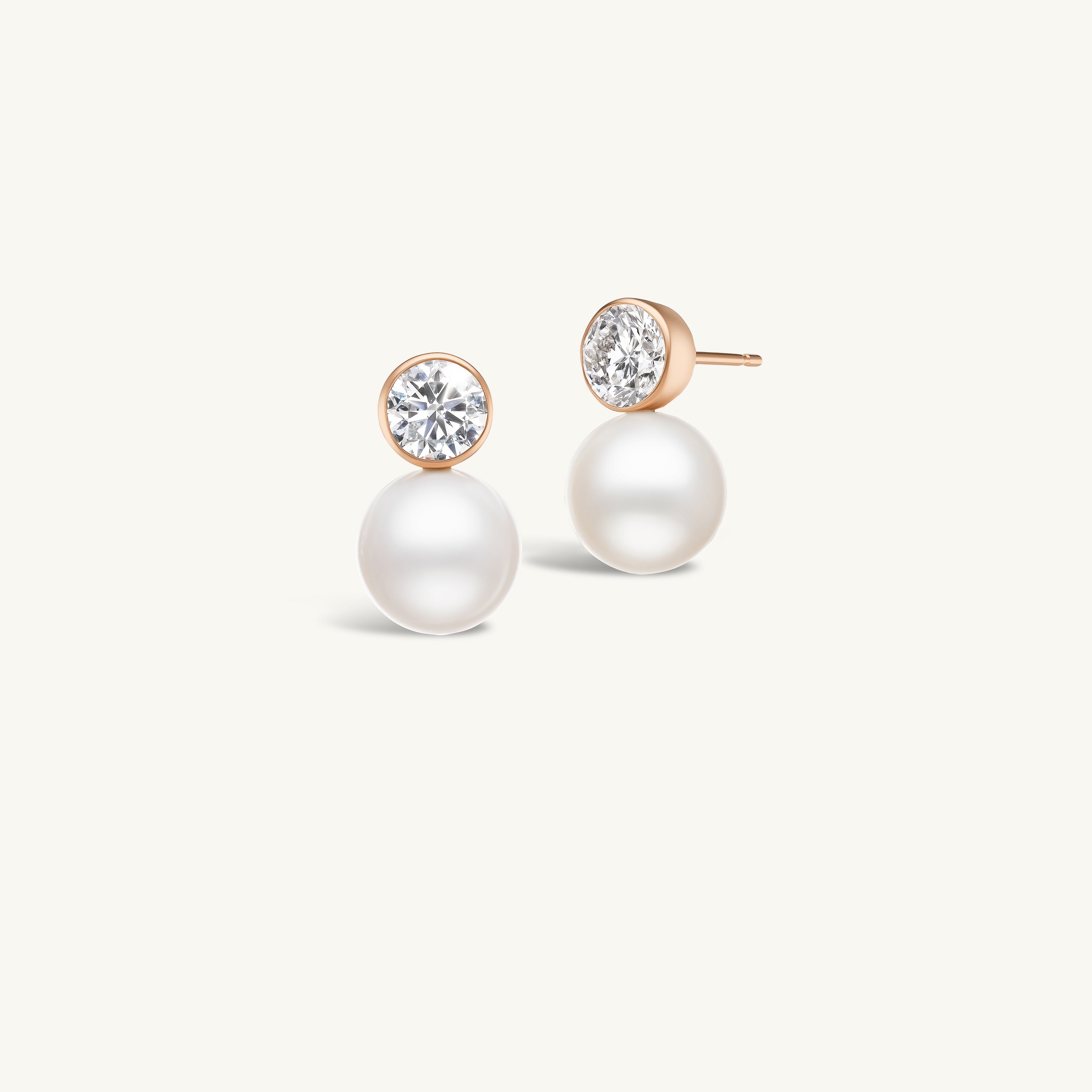 Diamond & Pearl Drop Studs