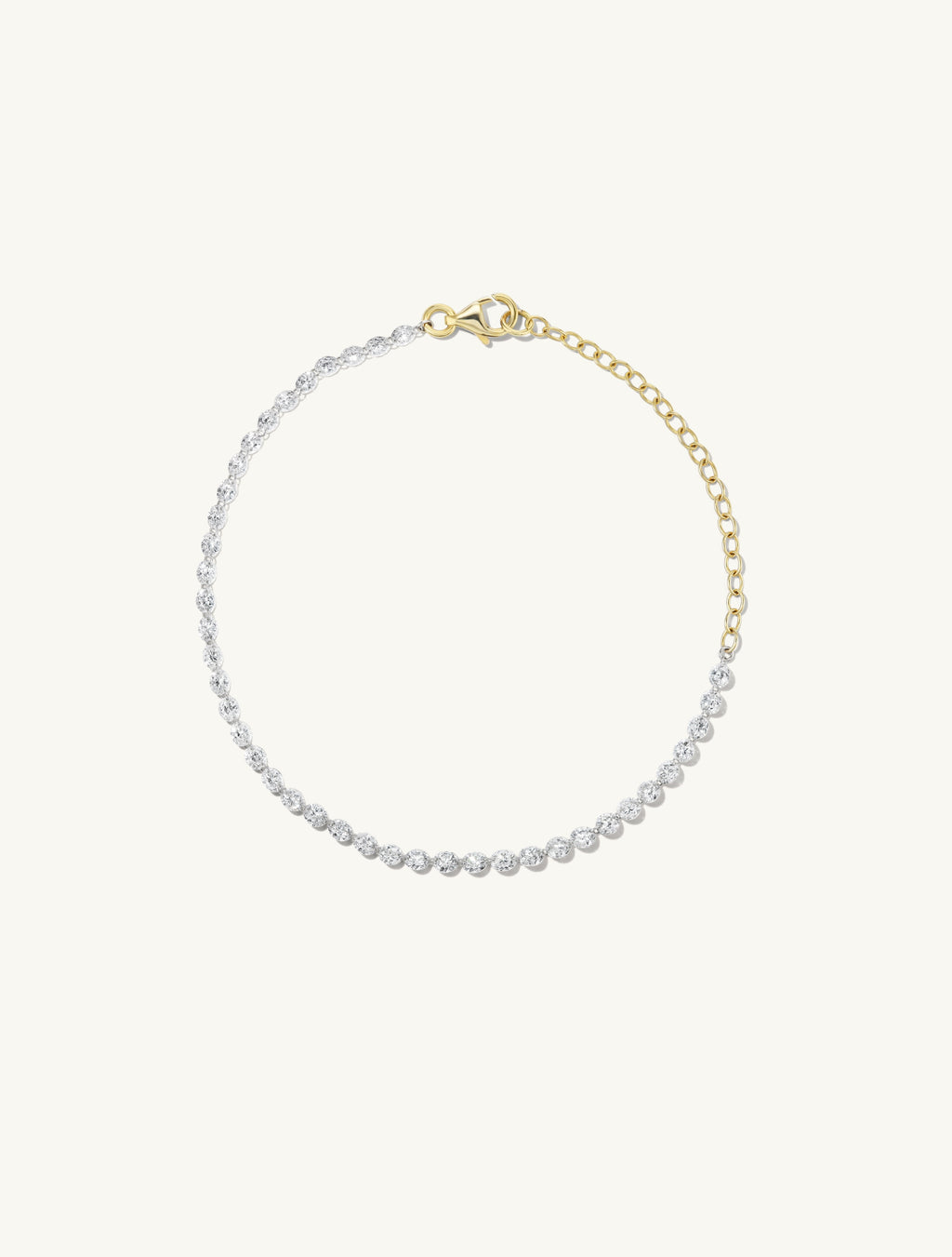 Pierced Diamond Tennis Bracelet