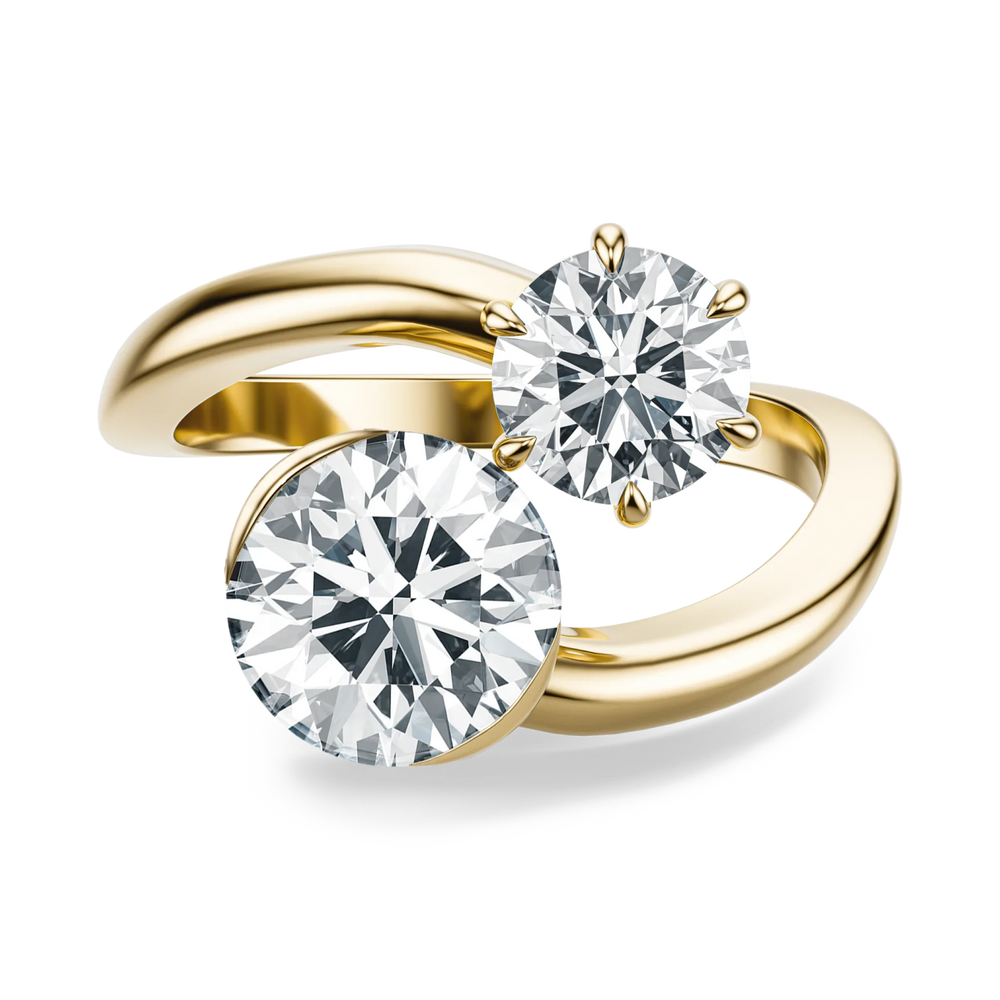 Round Moi et Toi - Round, 2.5CT - Front View