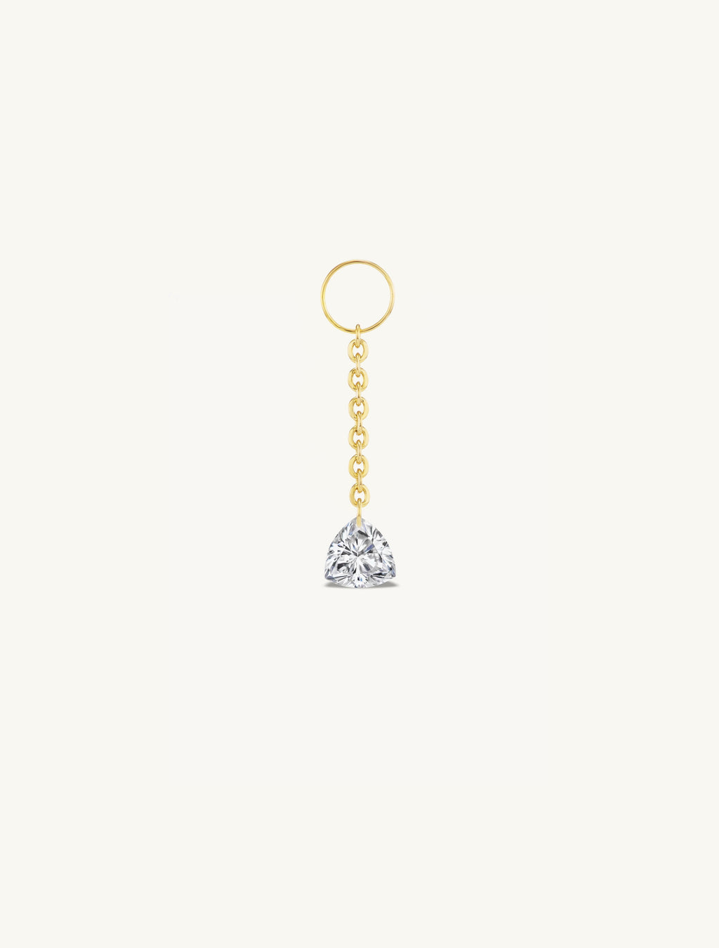 Dangling Trillion Pierced Diamond Charm Huggies