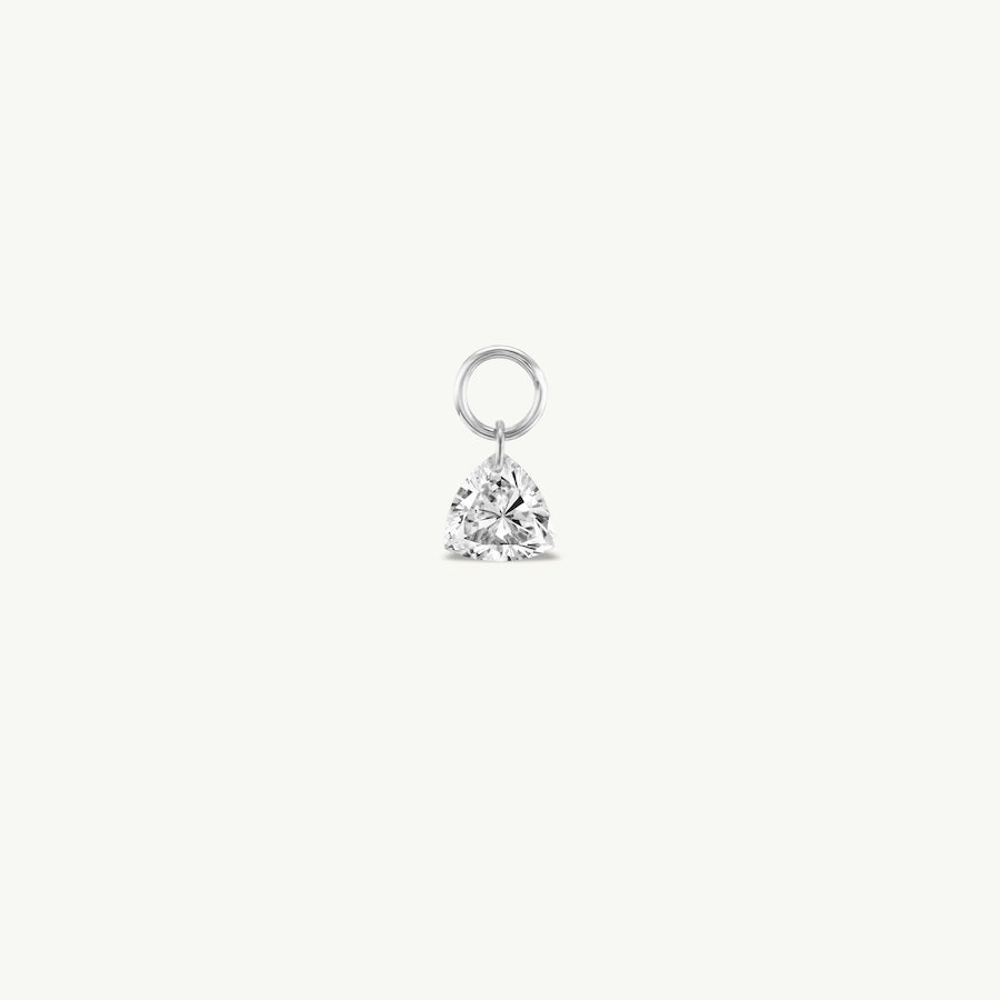 Small Trillion Pierced Diamond Charm for Huggies