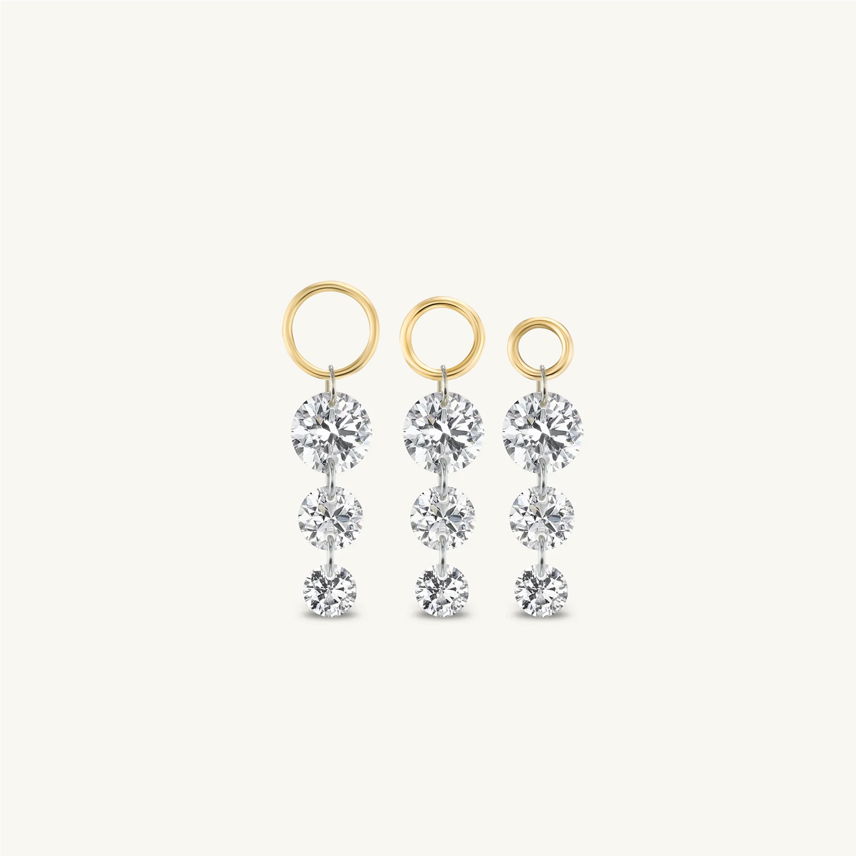 Triple Pierced Diamond Charm