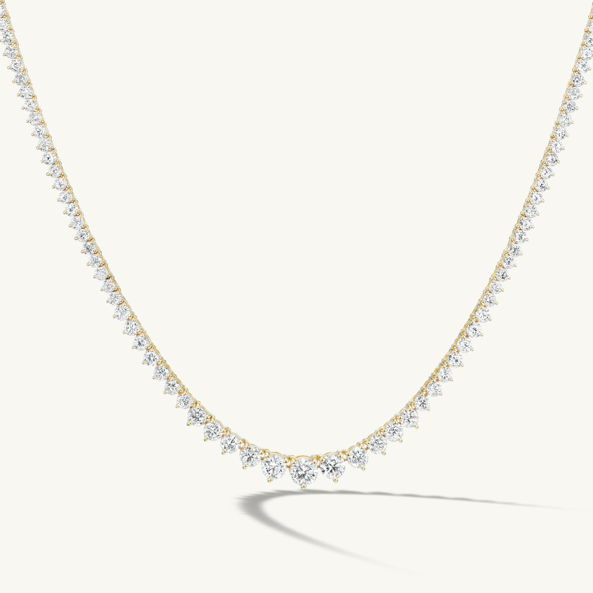 Five Carat Graduating Diamond Tennis Necklace