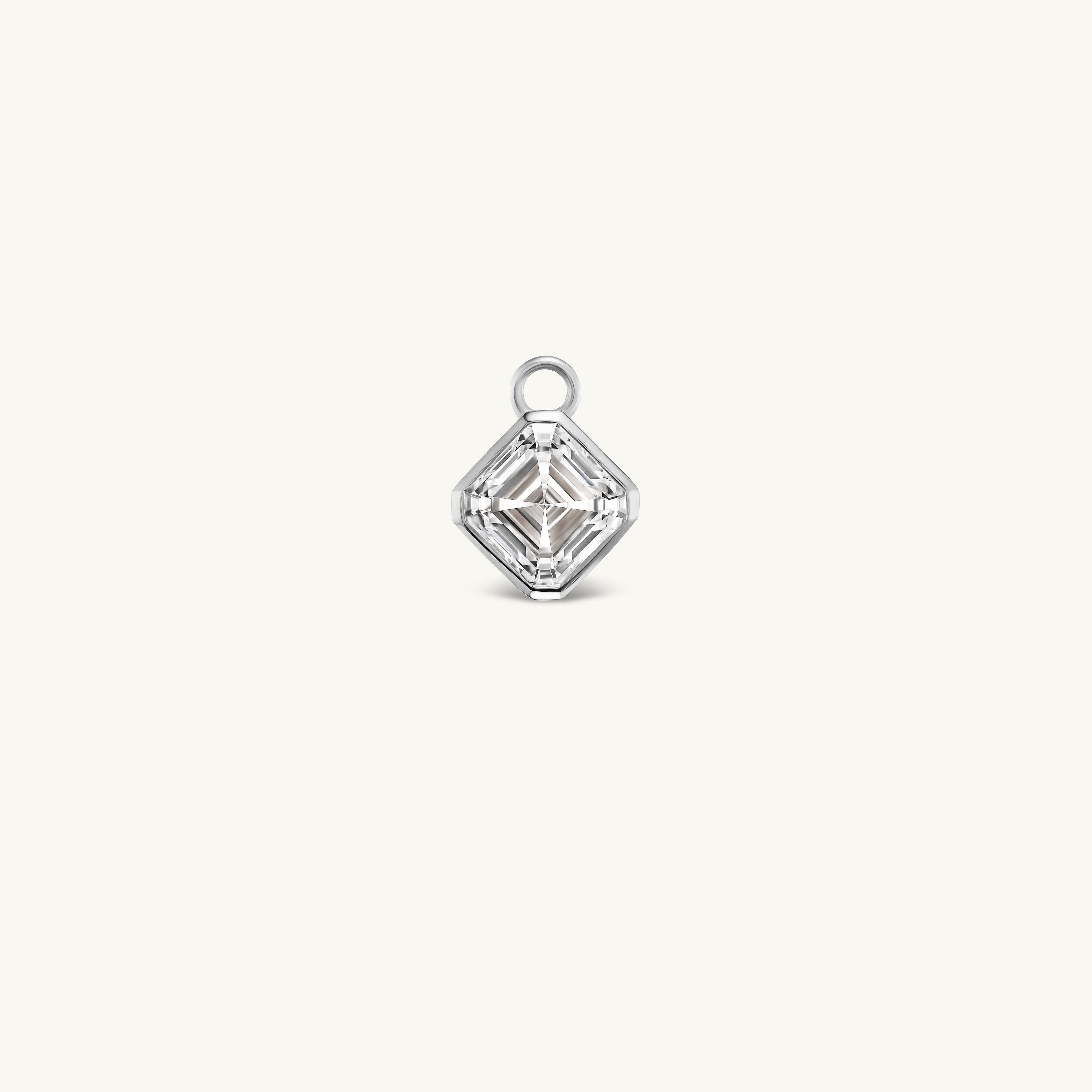 1.5 Carat Asscher Bezel Earring Charm