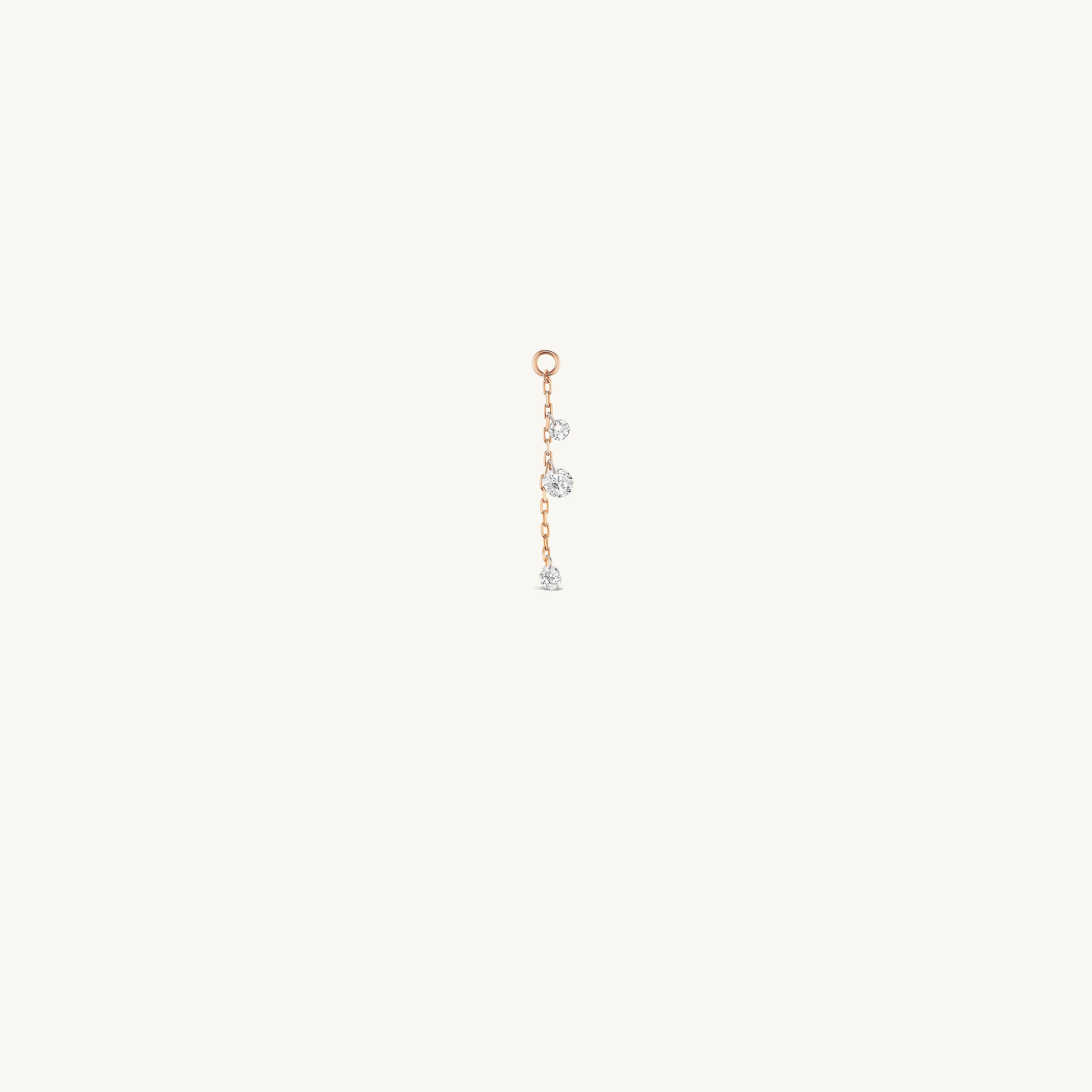 Petite Pierced Diamond Dew Charm + Free 8mm Gold Huggie