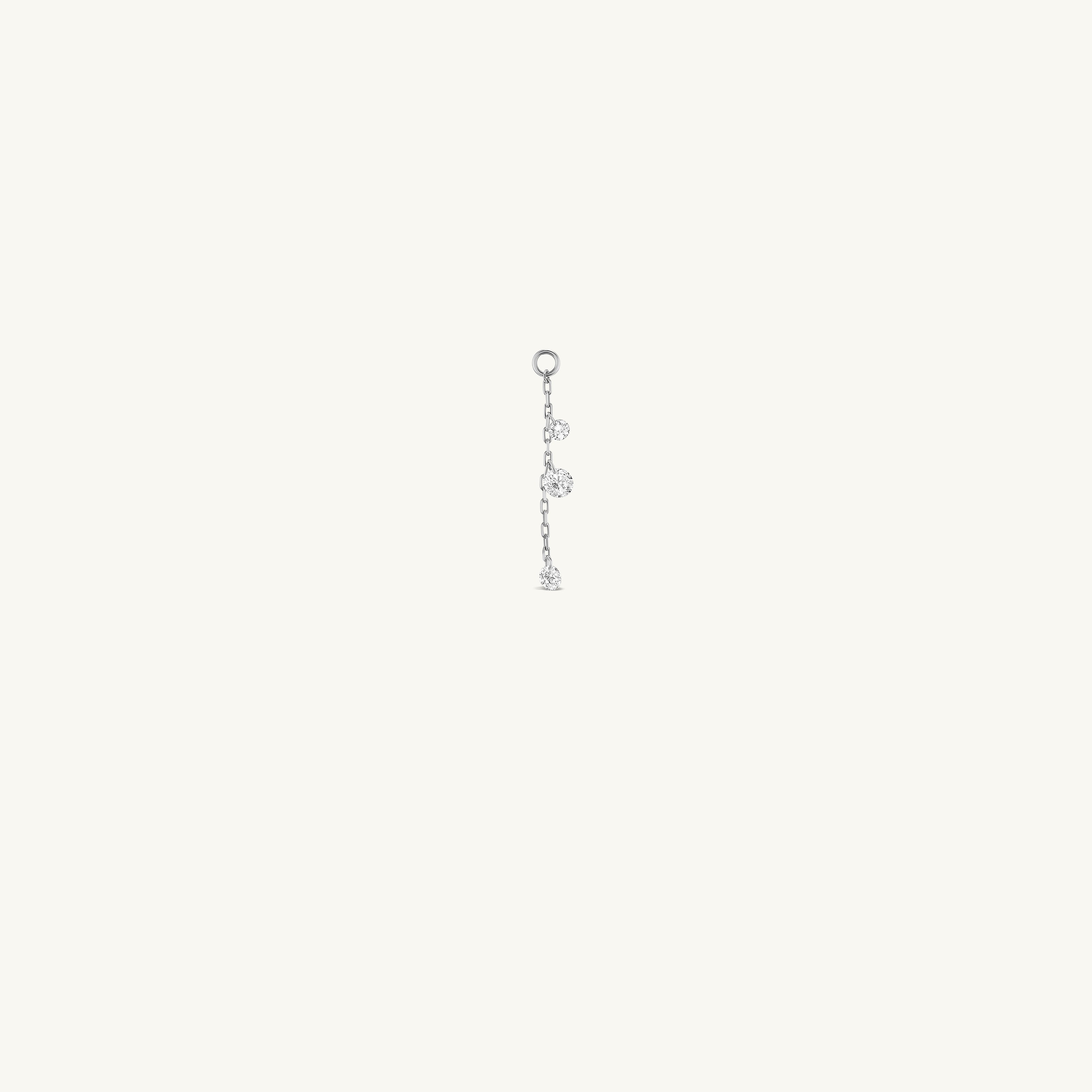 Petite Pierced Diamond Dew Charm + Free 8mm Gold Huggie