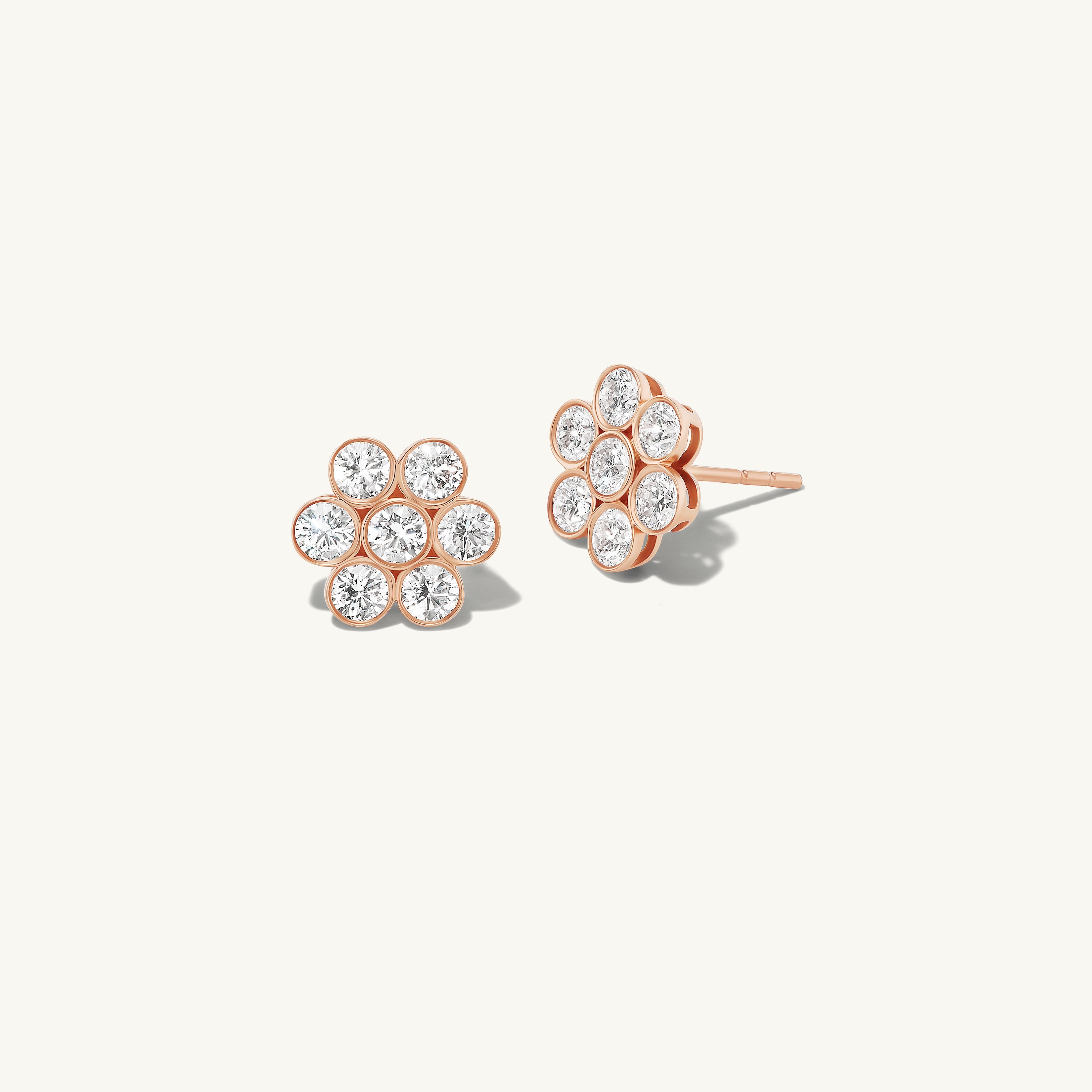 Grand Diamond Flower Stud