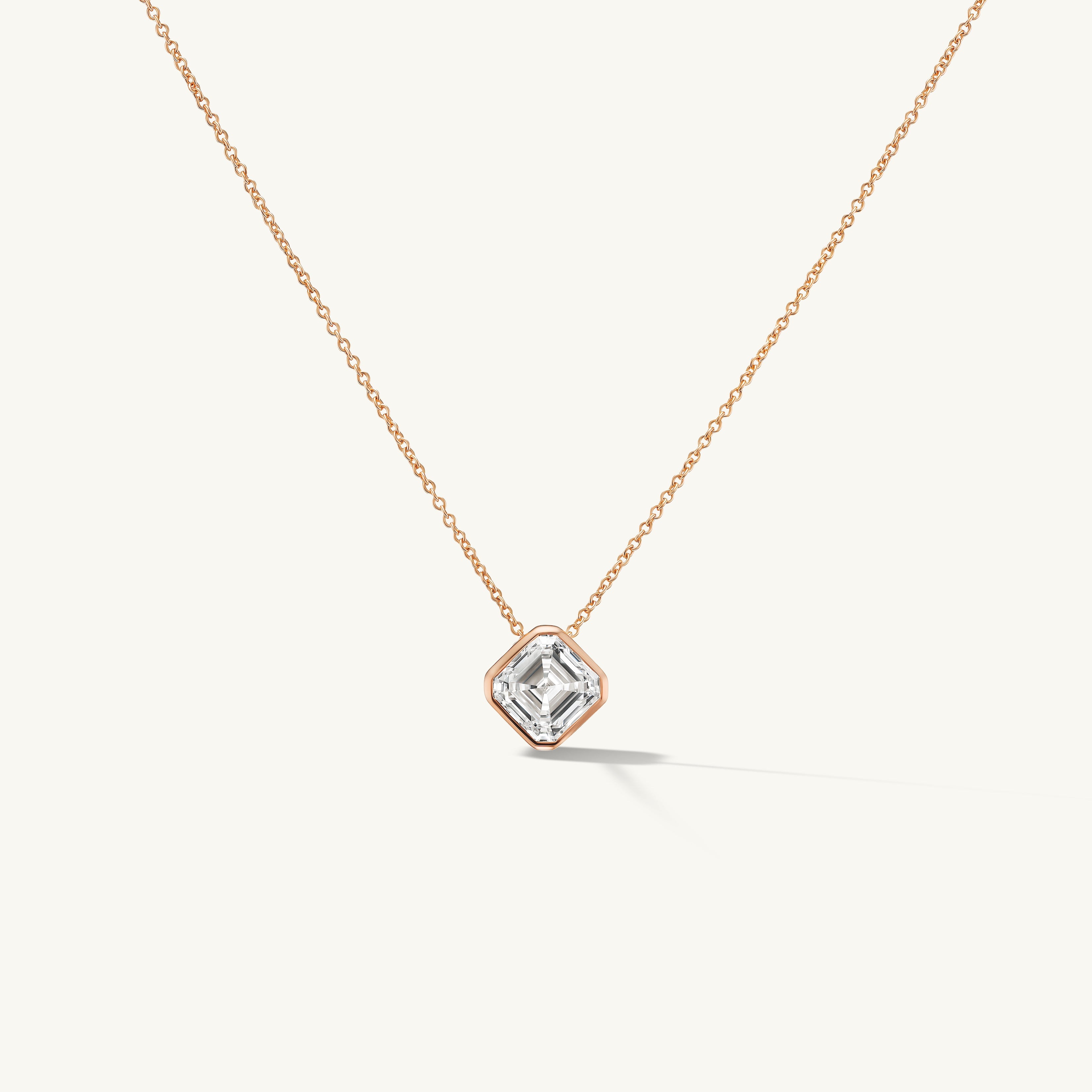 Asscher Bezel Necklace