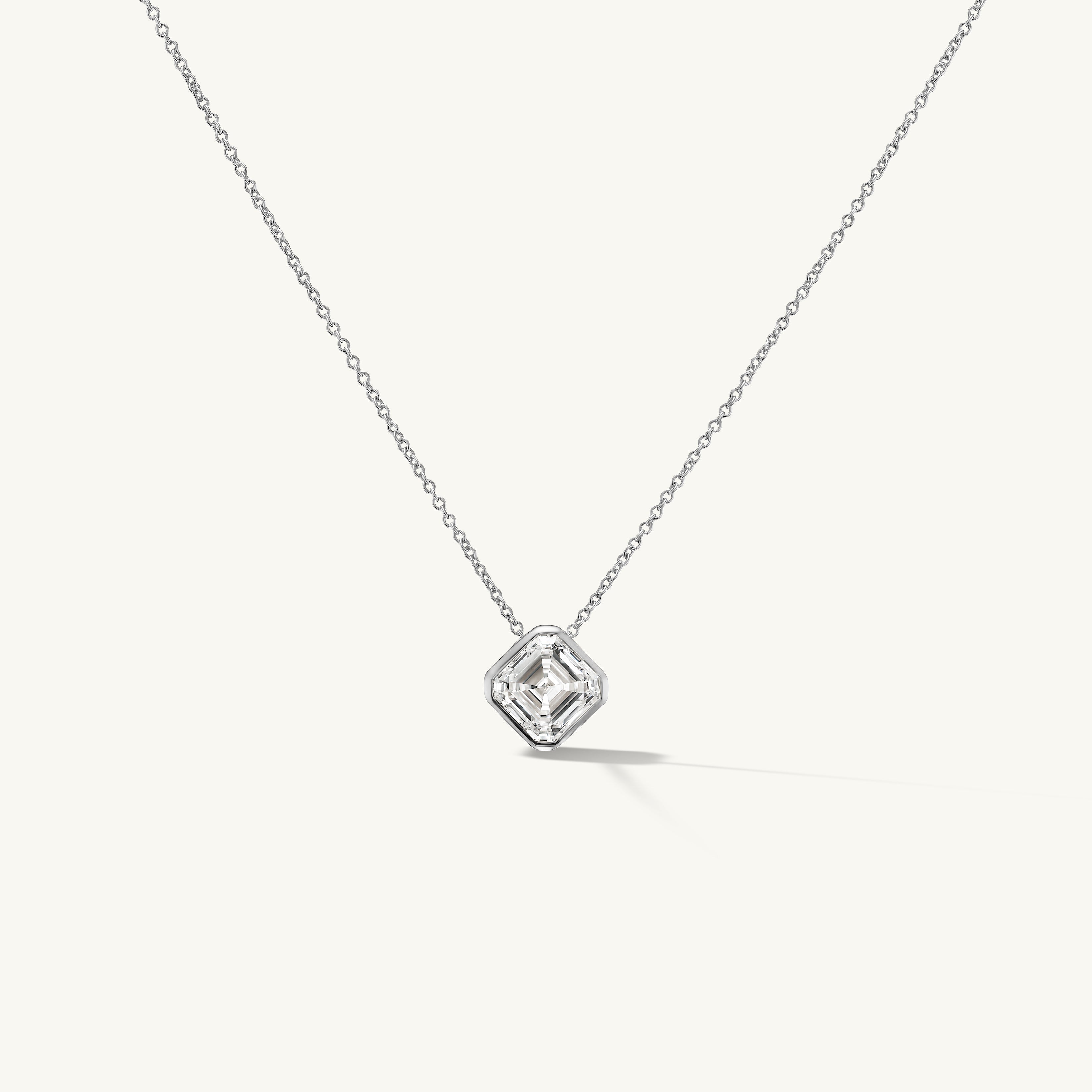 Asscher Bezel Necklace