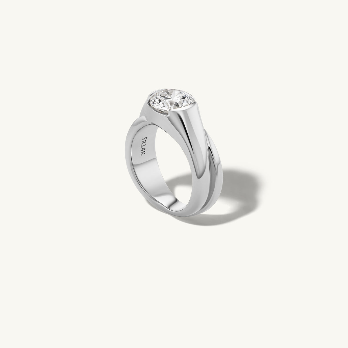 Crossover Round Pinky Ring