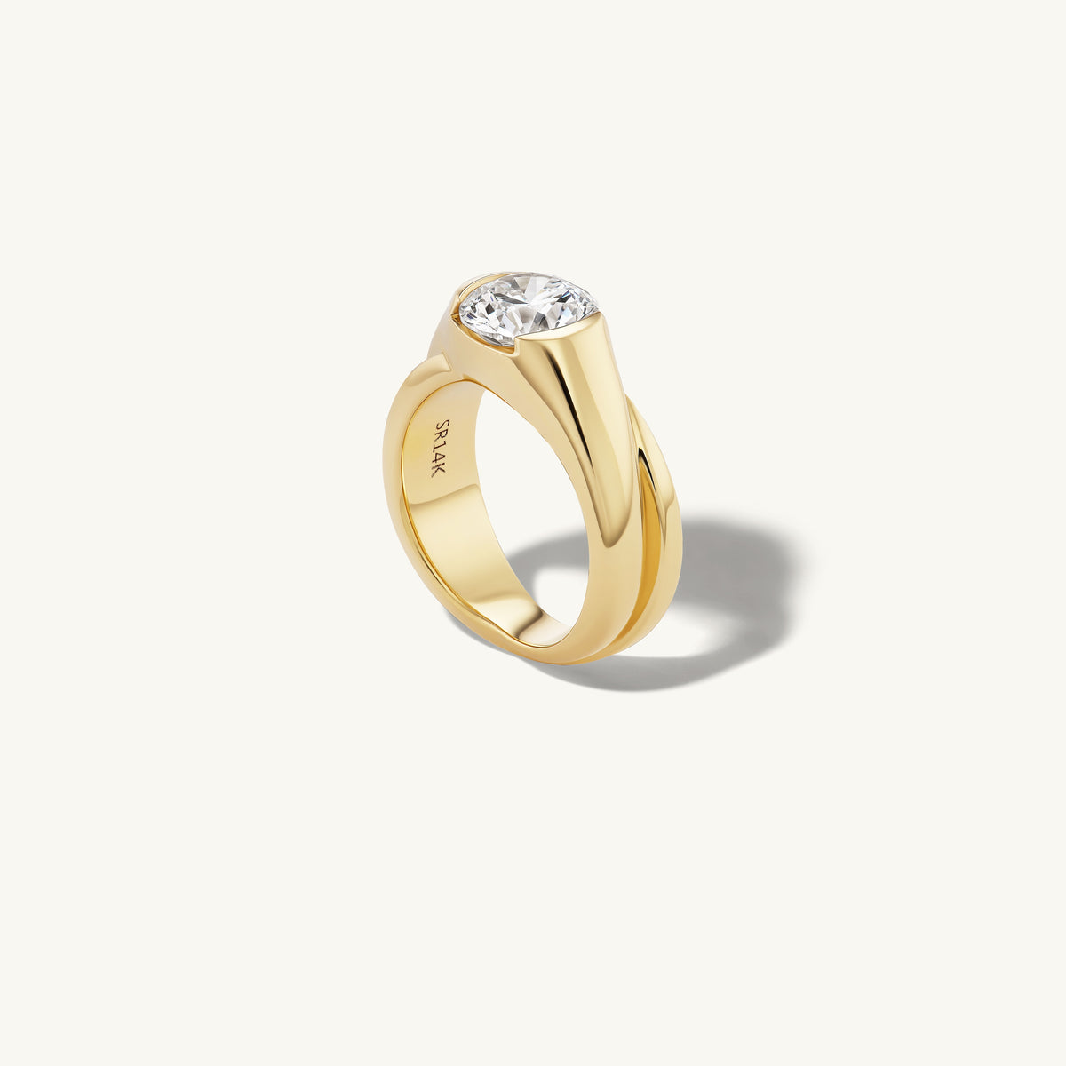 Crossover Round Pinky Ring