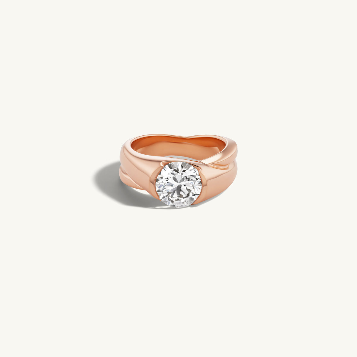 Crossover Round Pinky Ring