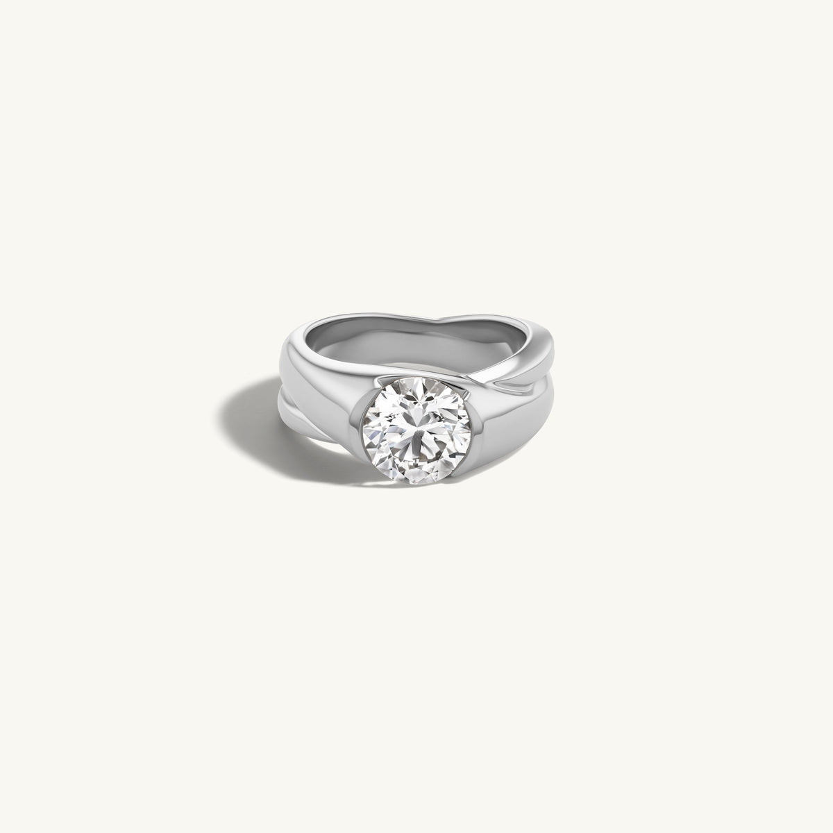 Crossover Round Pinky Ring