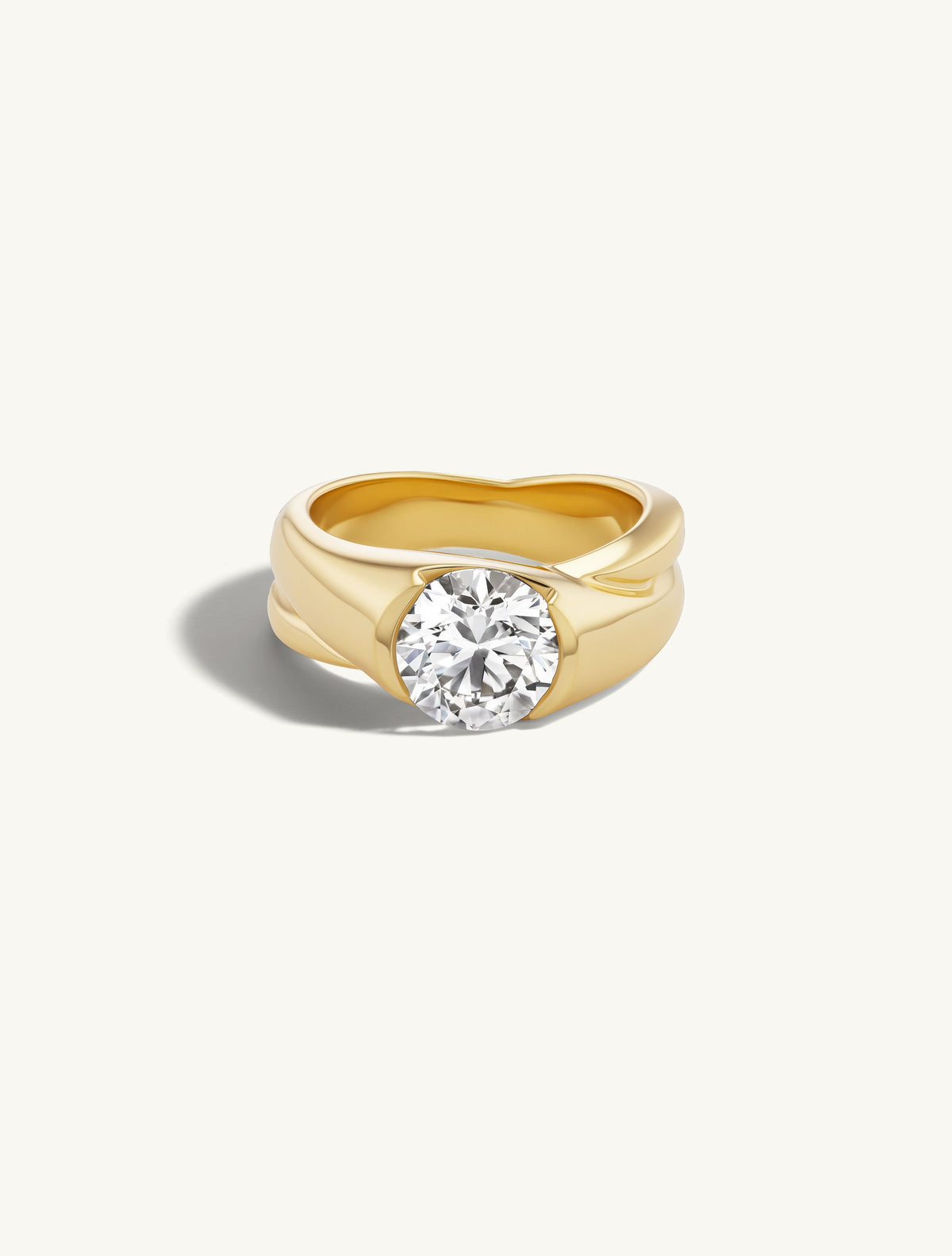 Crossover Round Pinky Ring