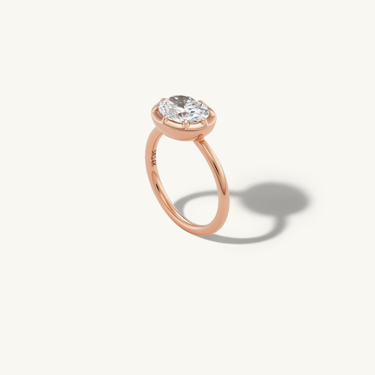 Georgian Oval Pinky Ring