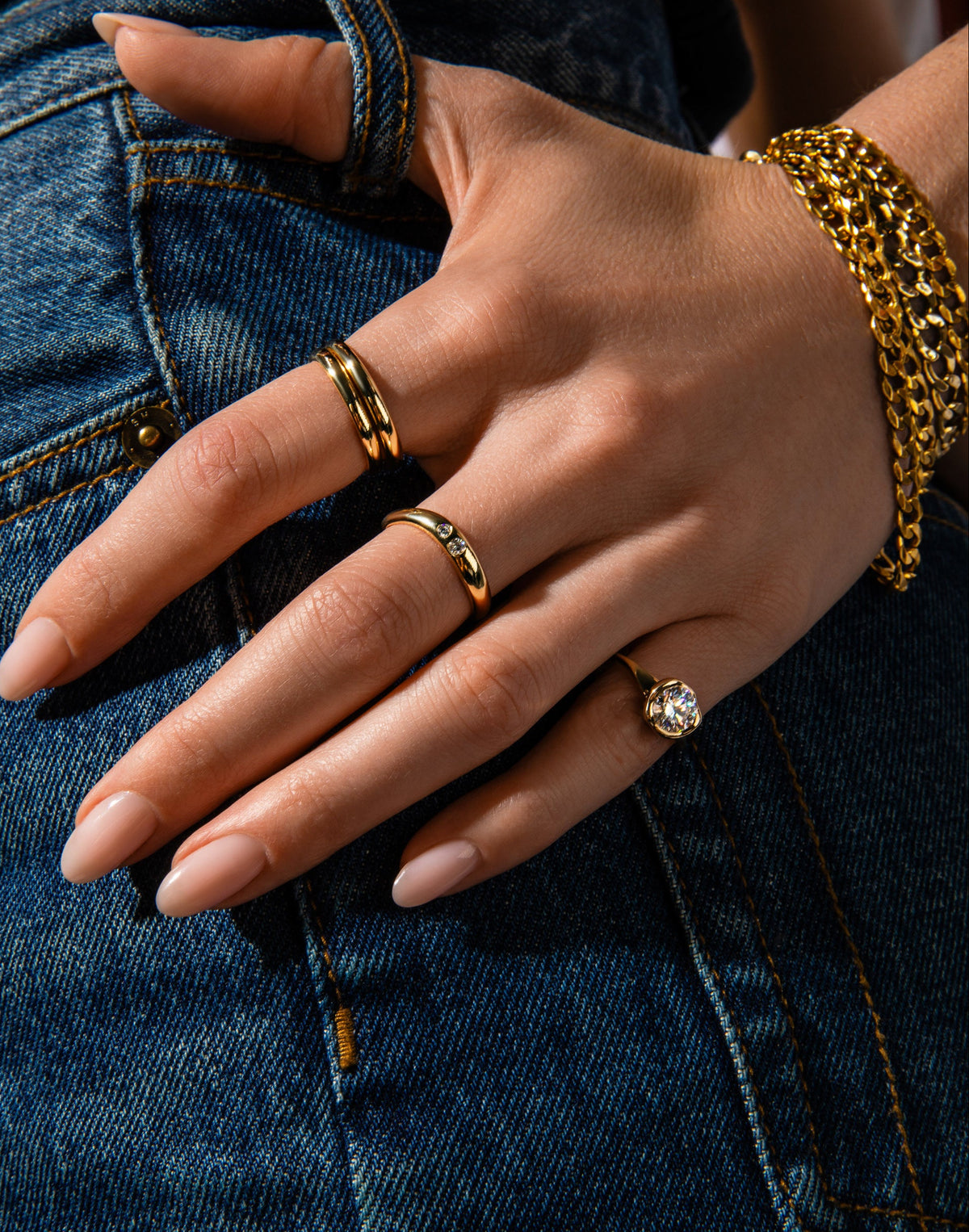 Organic Round Pinky Ring