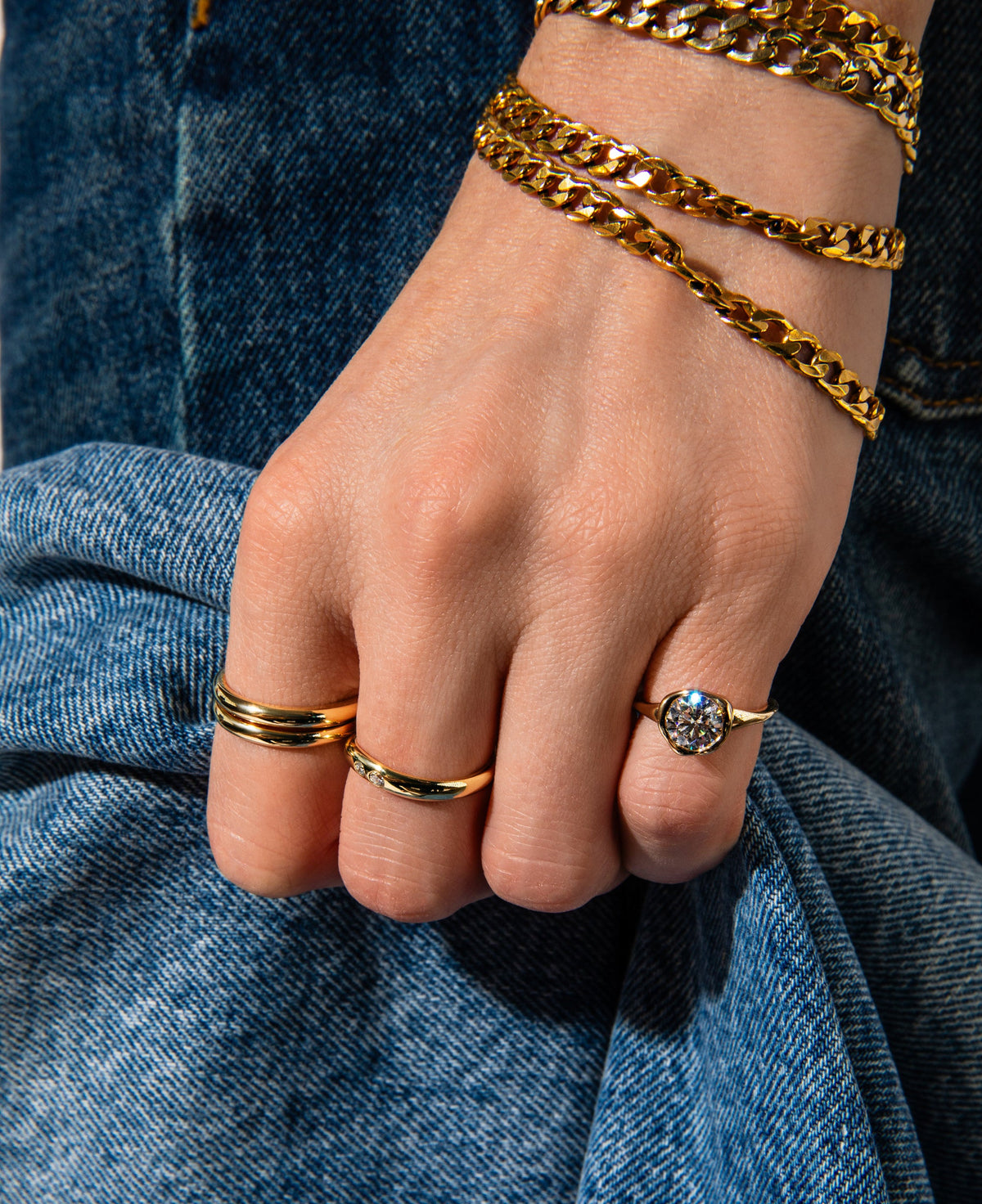 Organic Round Pinky Ring
