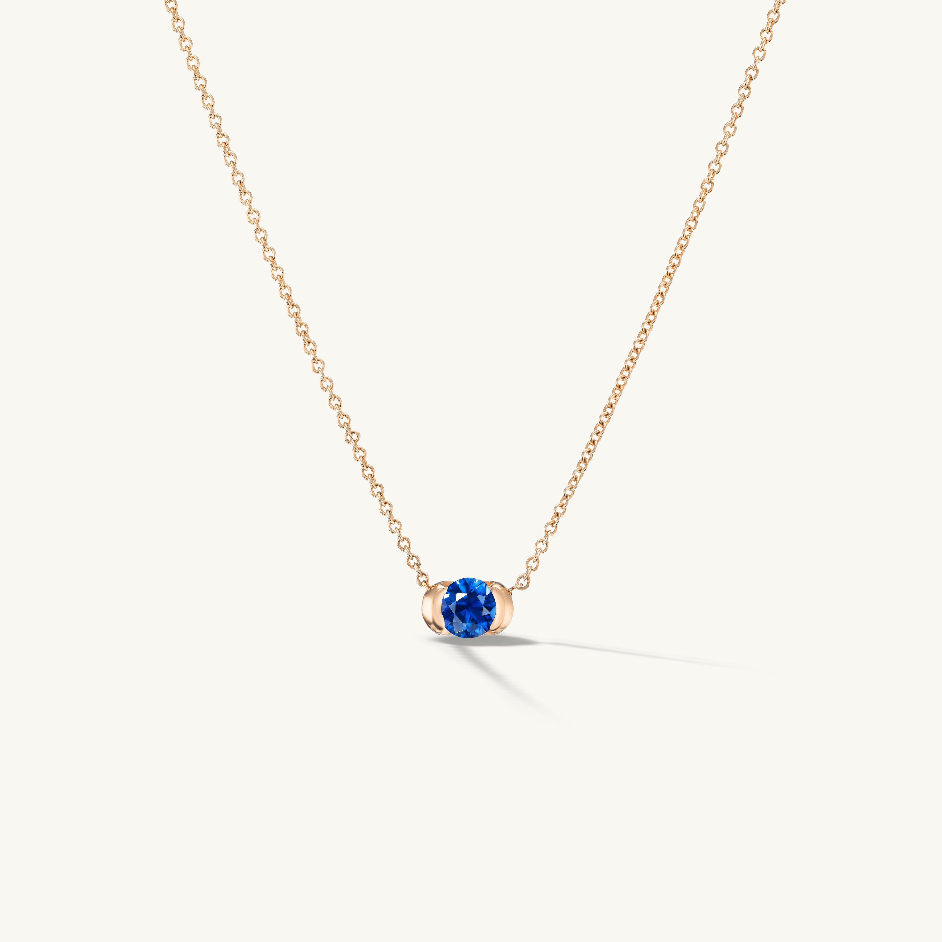 Blue Sapphire Sunrise Pendant