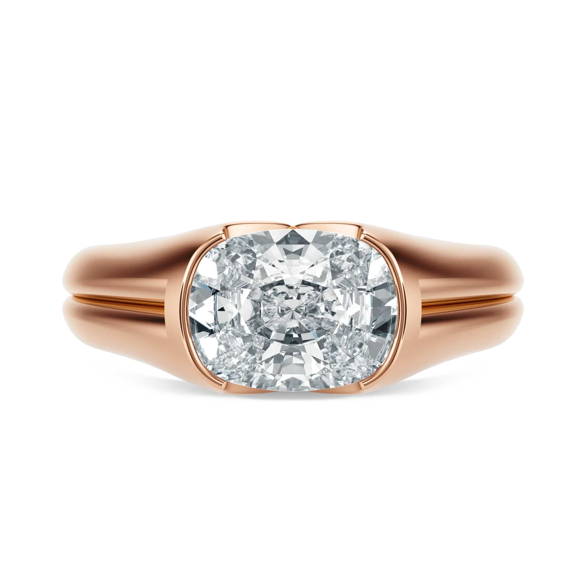 Sunset Grooved - Elongated Cushion, 2.5CT