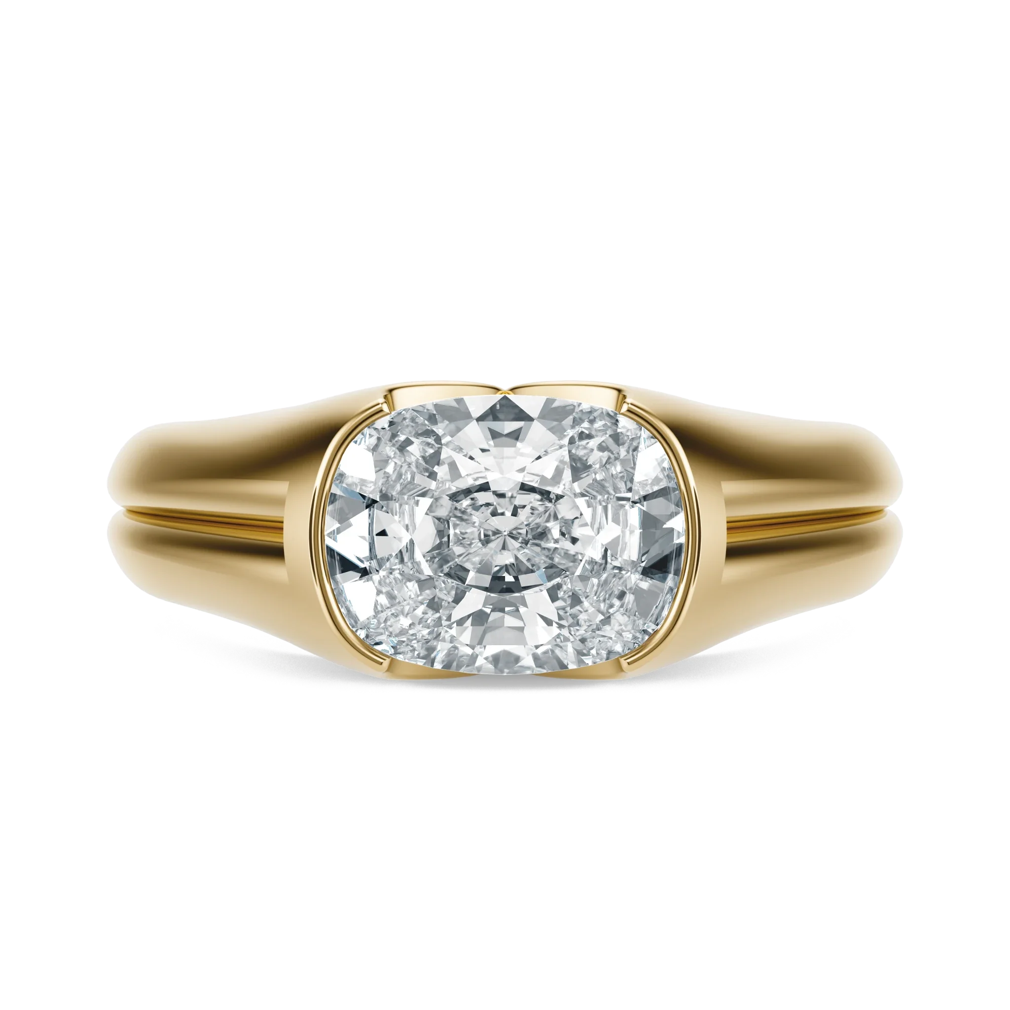 Sunset Grooved - Elongated Cushion, 2CT