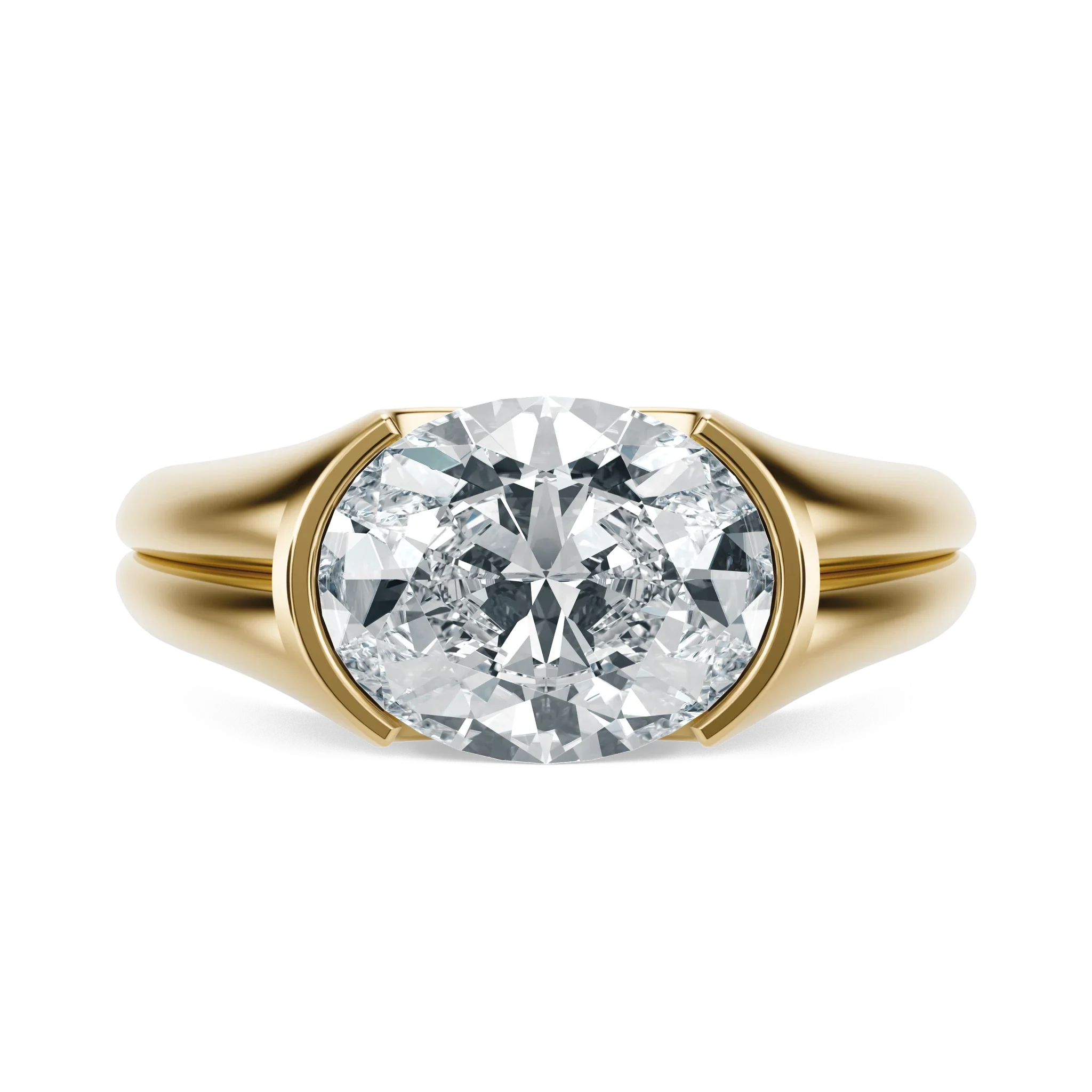 Sunset Grooved - Oval, 2.5CT