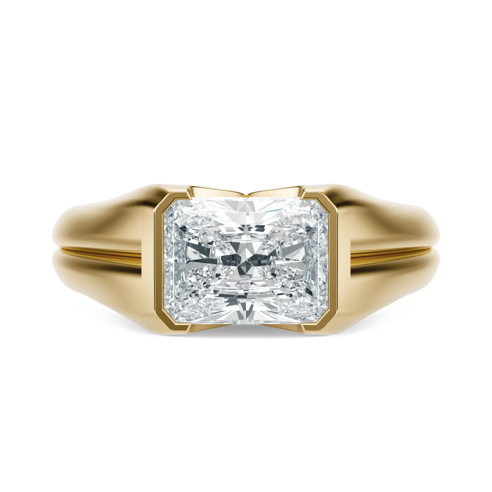 Sunset Grooved - Radiant, 2CT - Front View