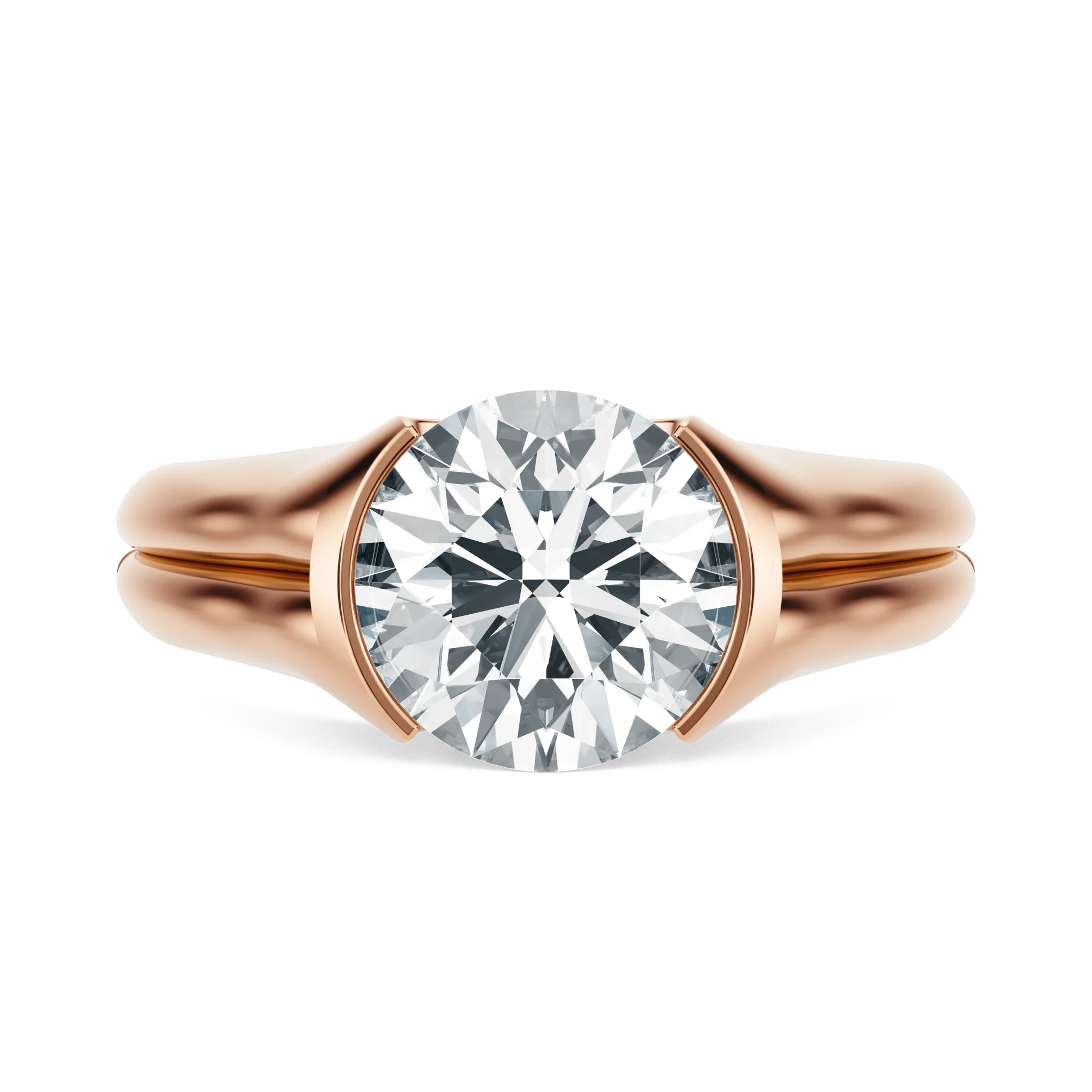 Sunset Grooved - Round, 2.5CT