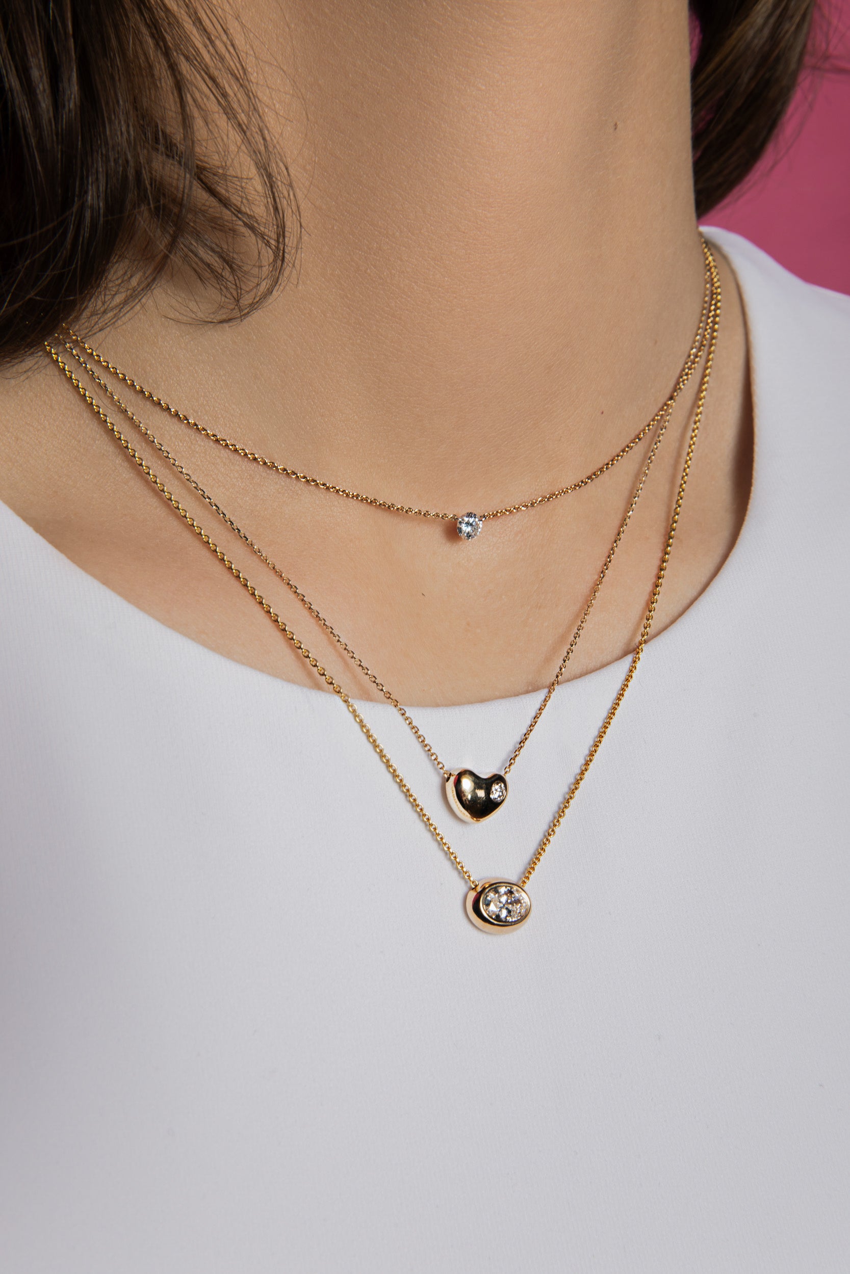 Pierced Diamond Necklace
