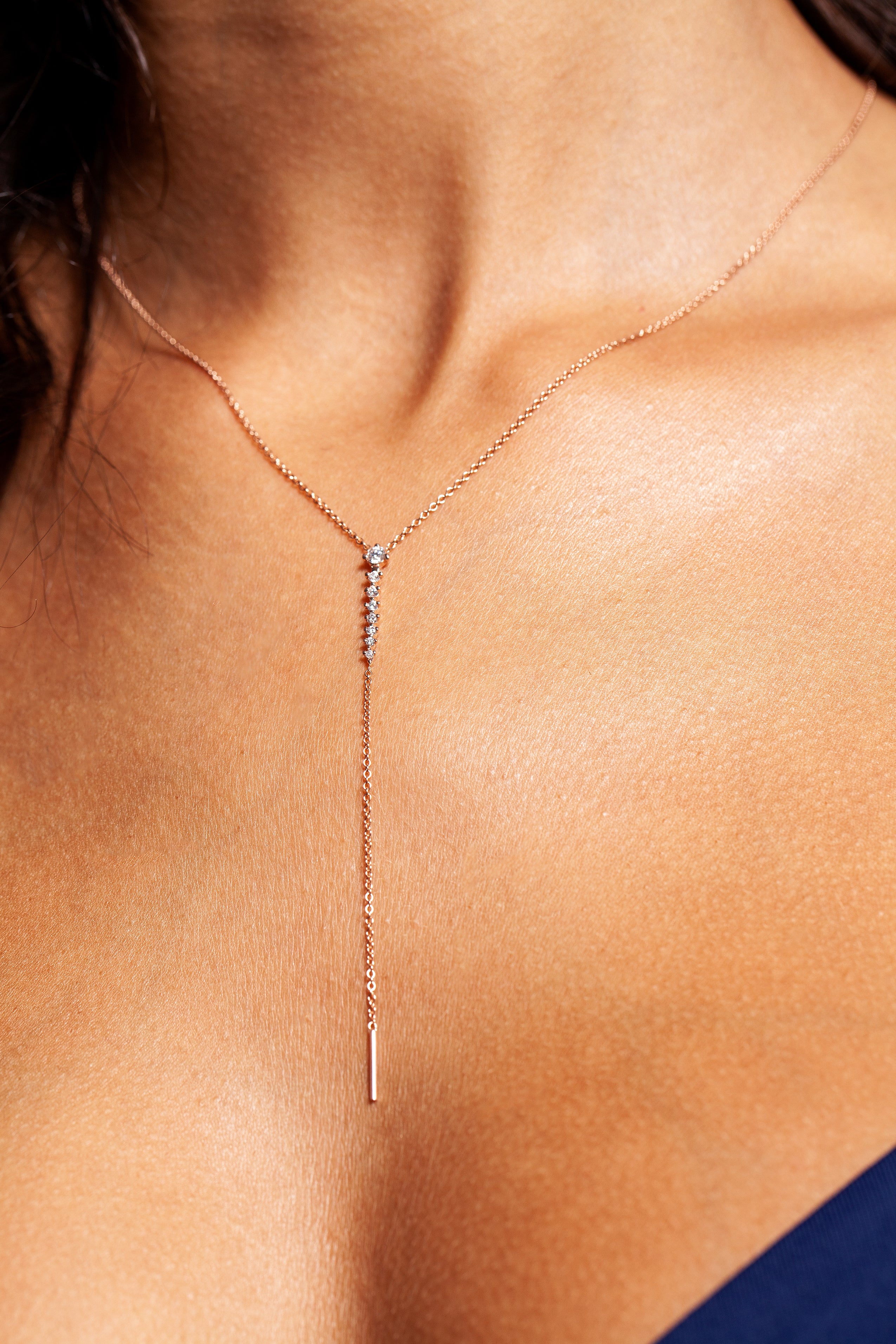 Vertebrae Drop Lariat Necklace