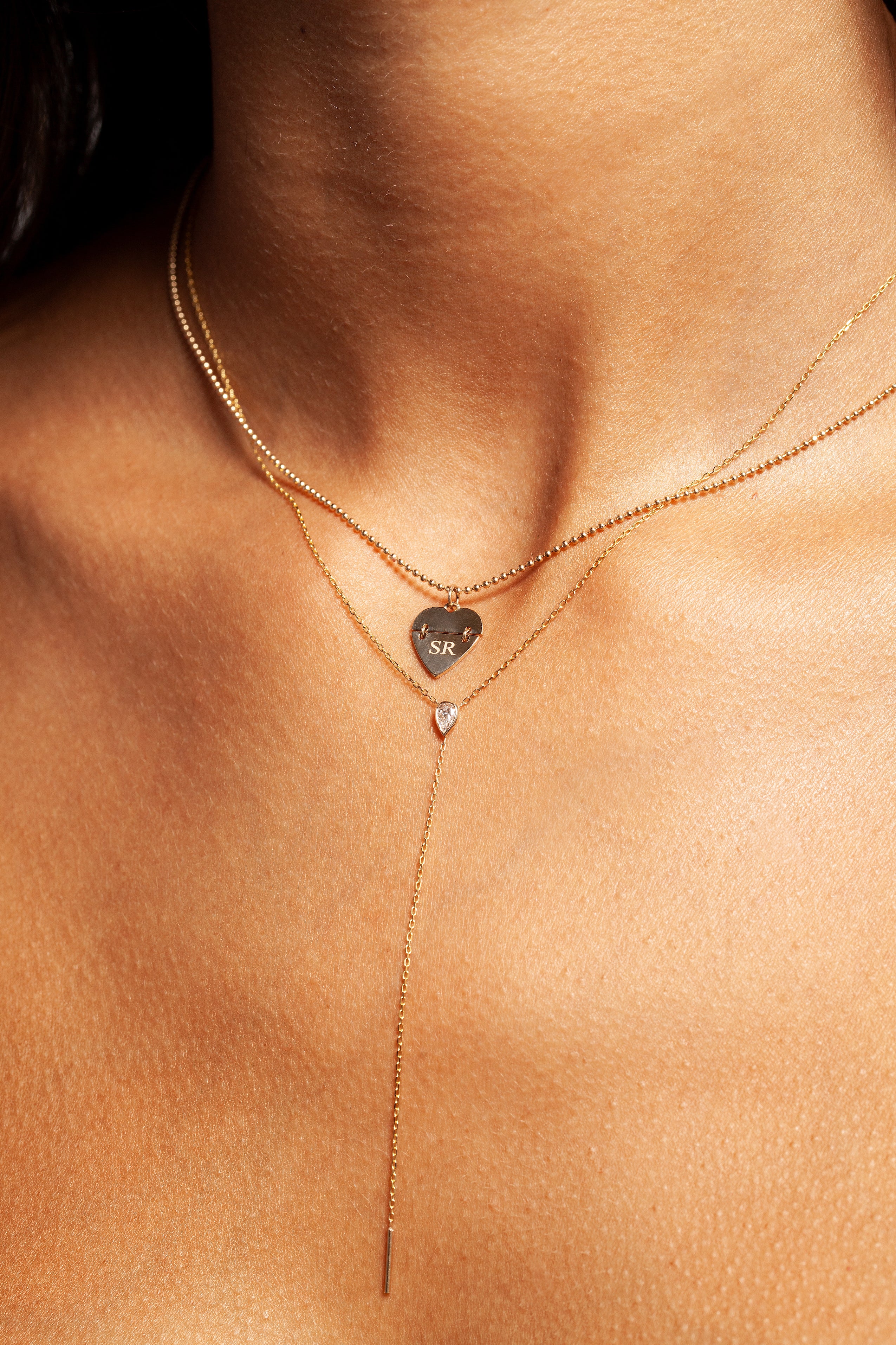 Teardrop Necklace with Lariat