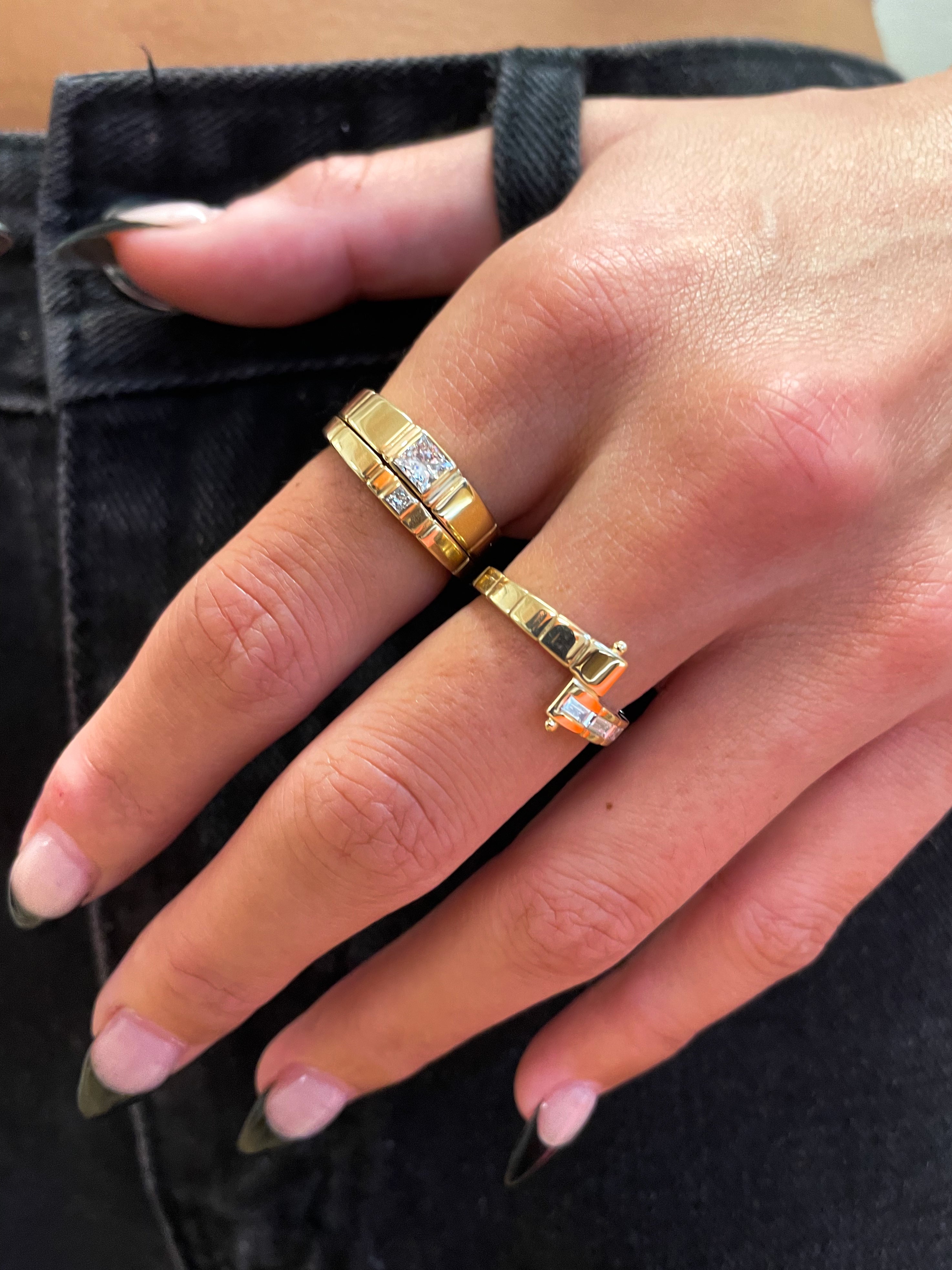 Stacked Wrapping Diamond Ring