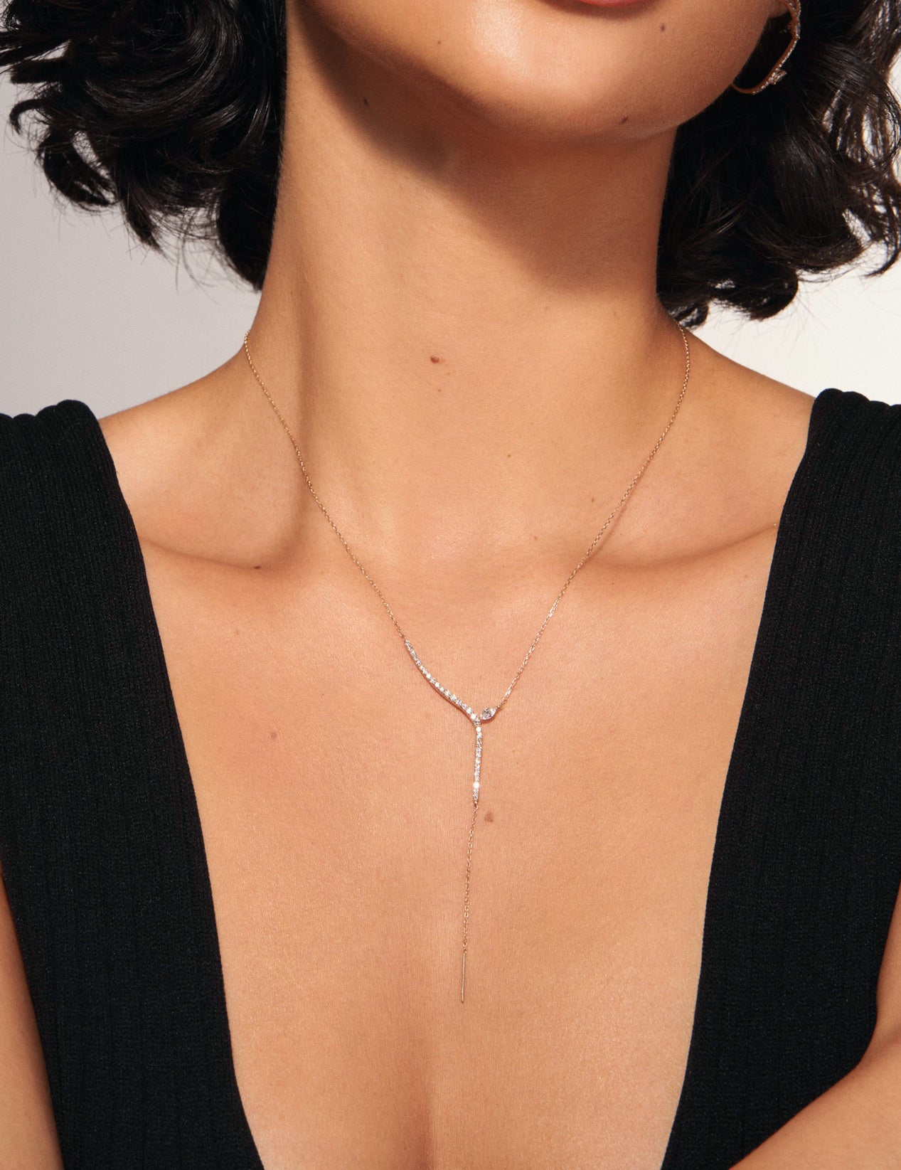 Pave Marquise Sway Lariat