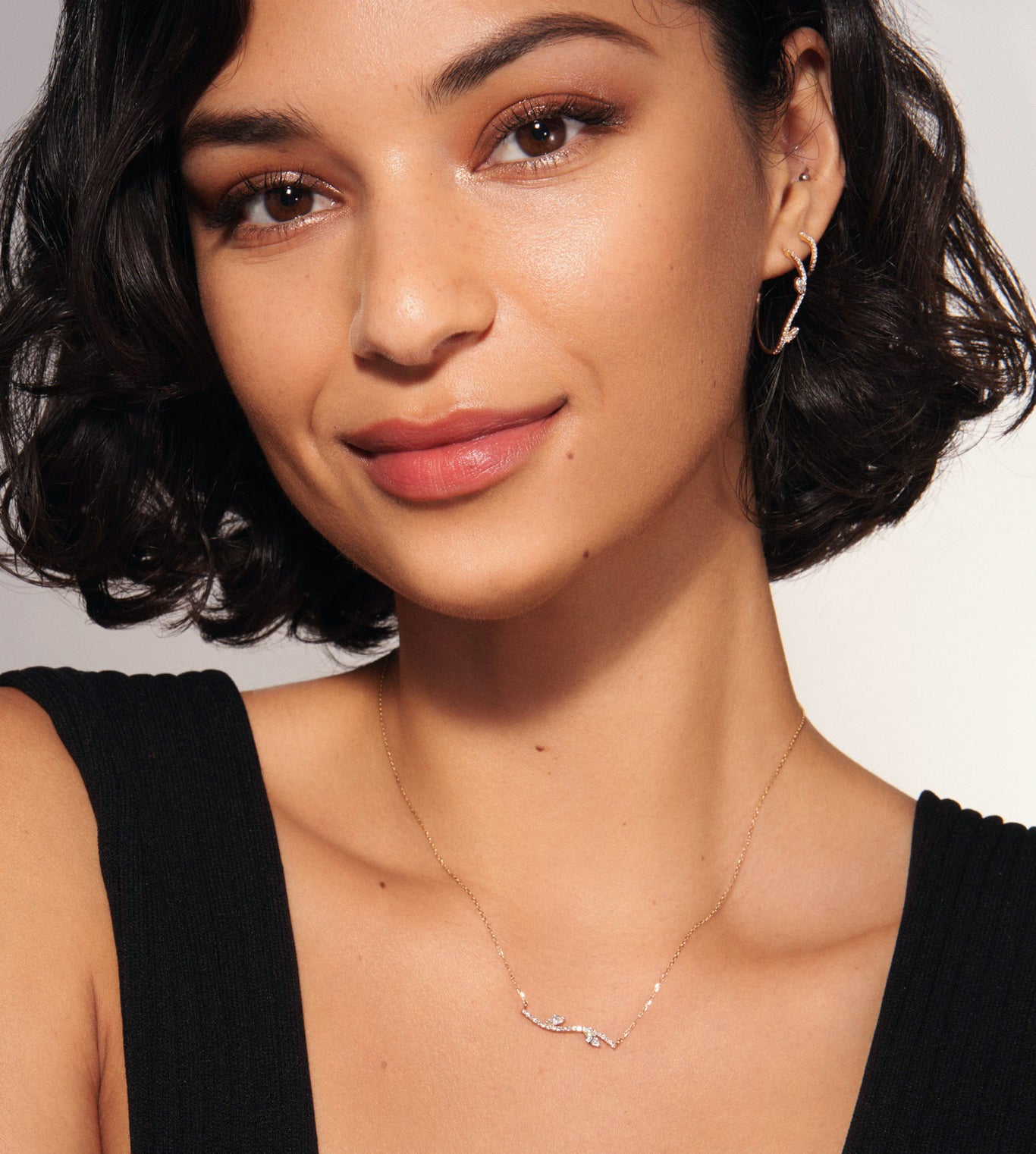 Pave Marquise Sway Necklace