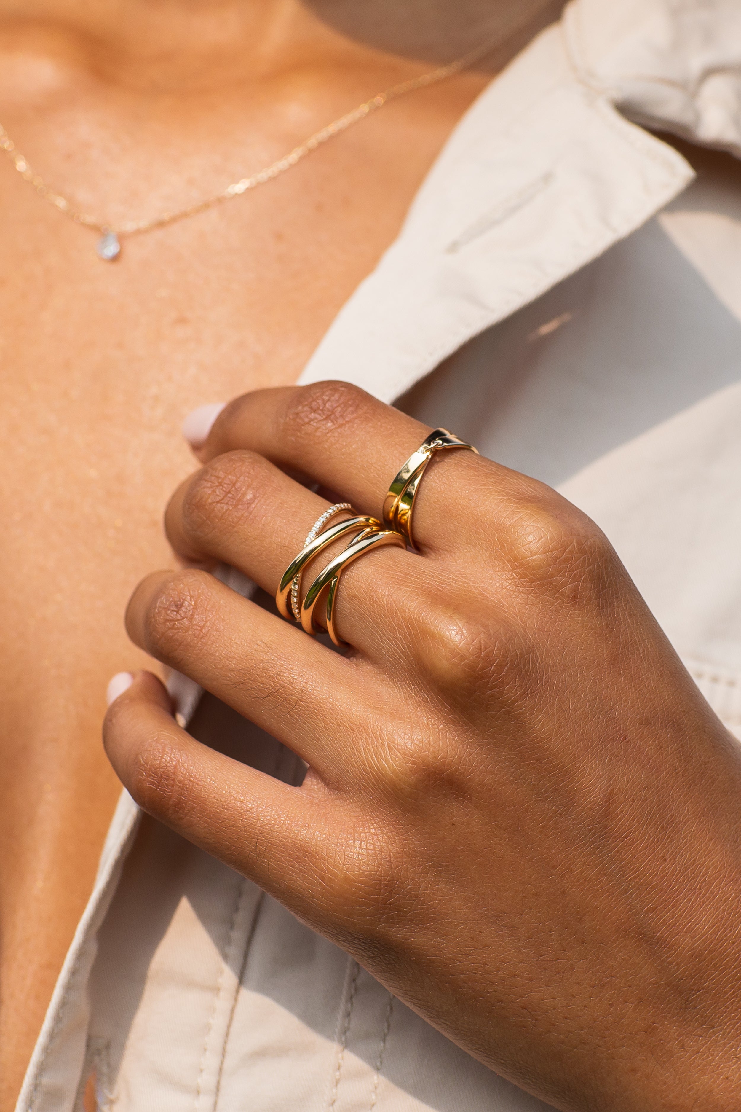 Gold Infinity Clasp Ring