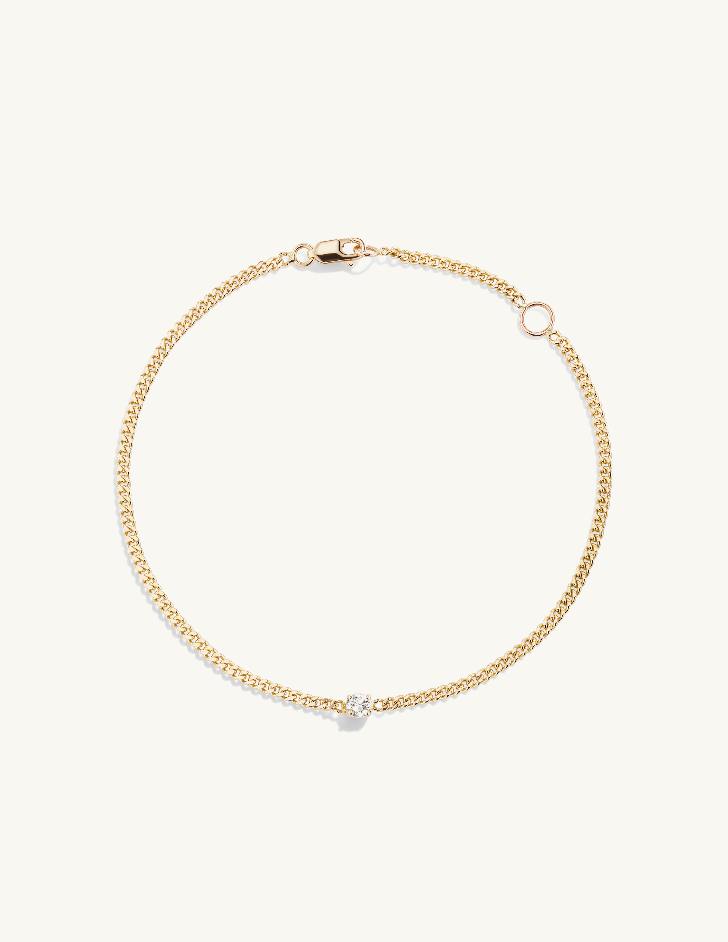 Single Diamond Chain Bracelet