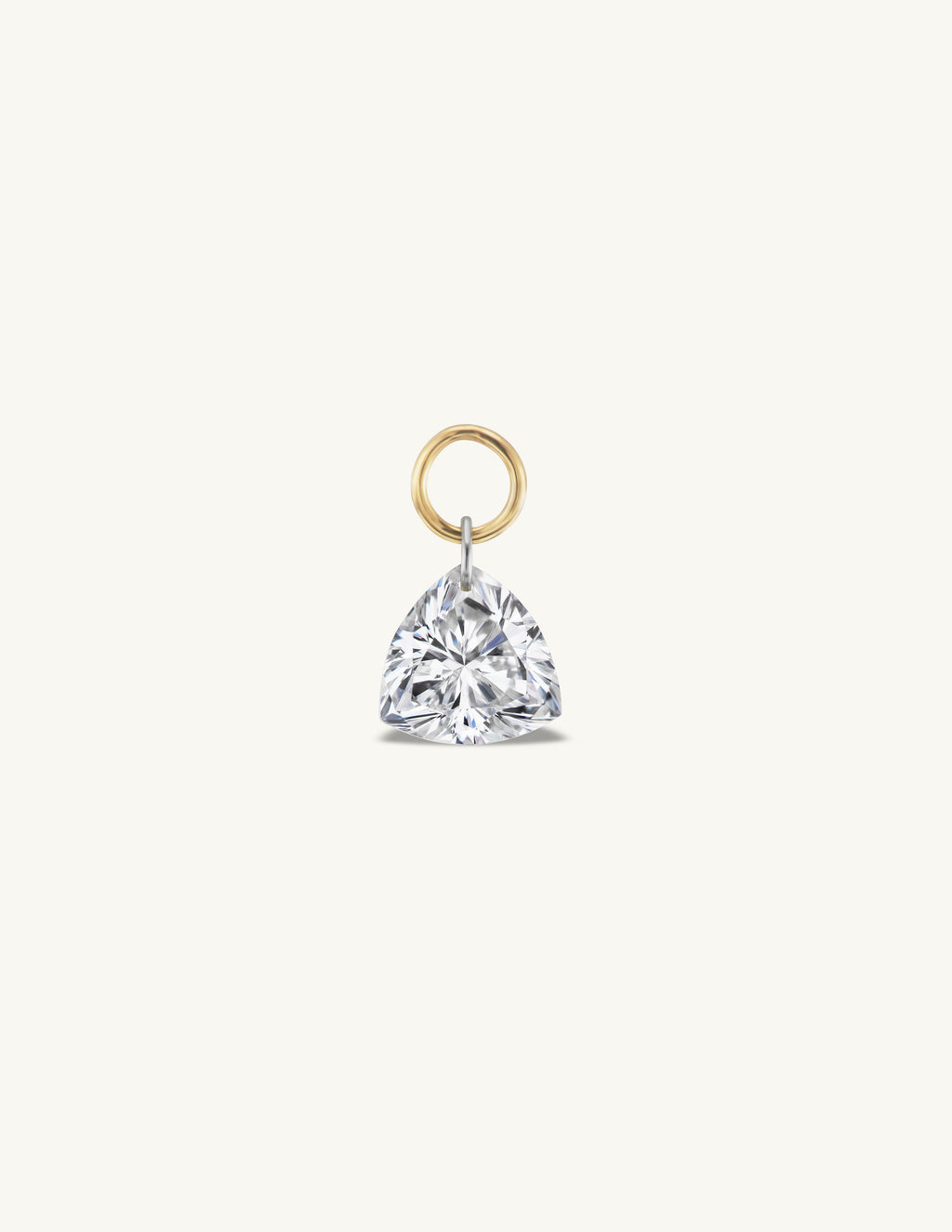 Large Trillion Pierced Diamond Charm Huggies