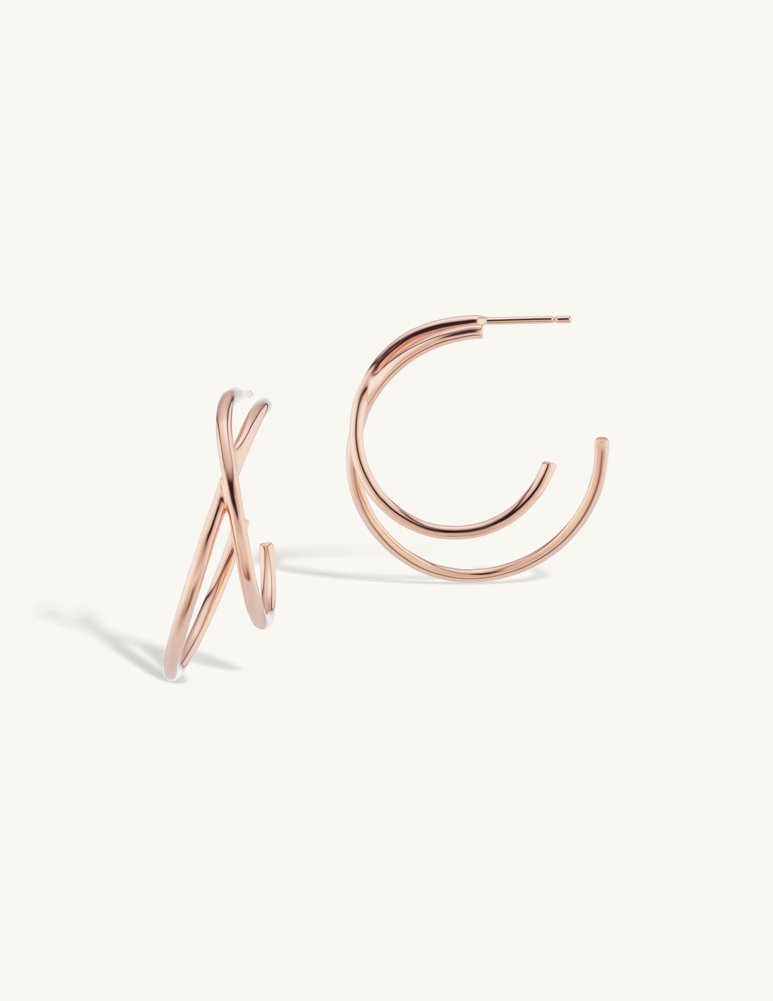 Medium Crisscross Hoops