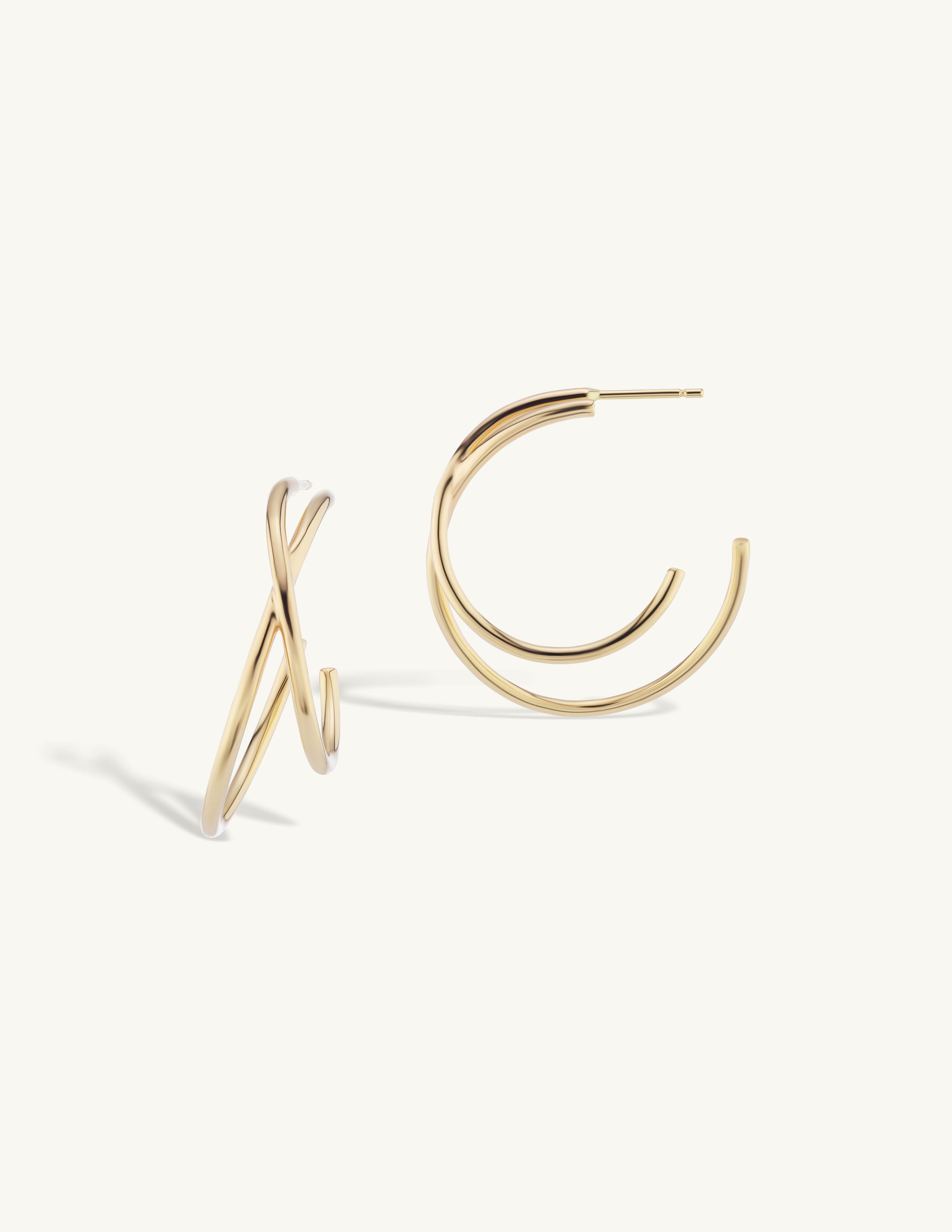 Medium Crisscross Hoops