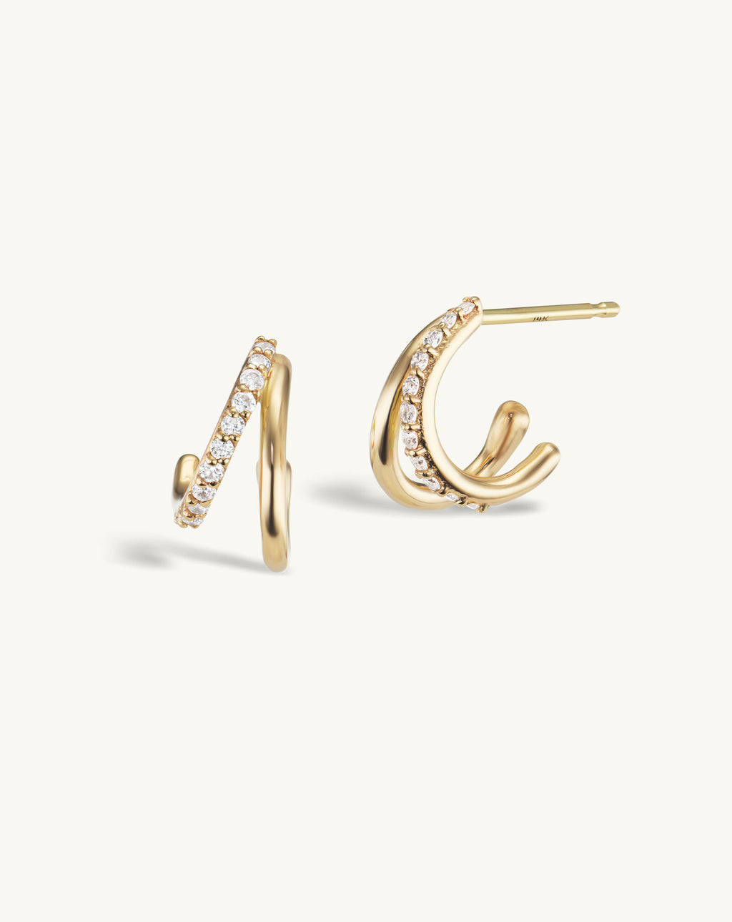 SRJ x KJH Pave Webbed Hoop