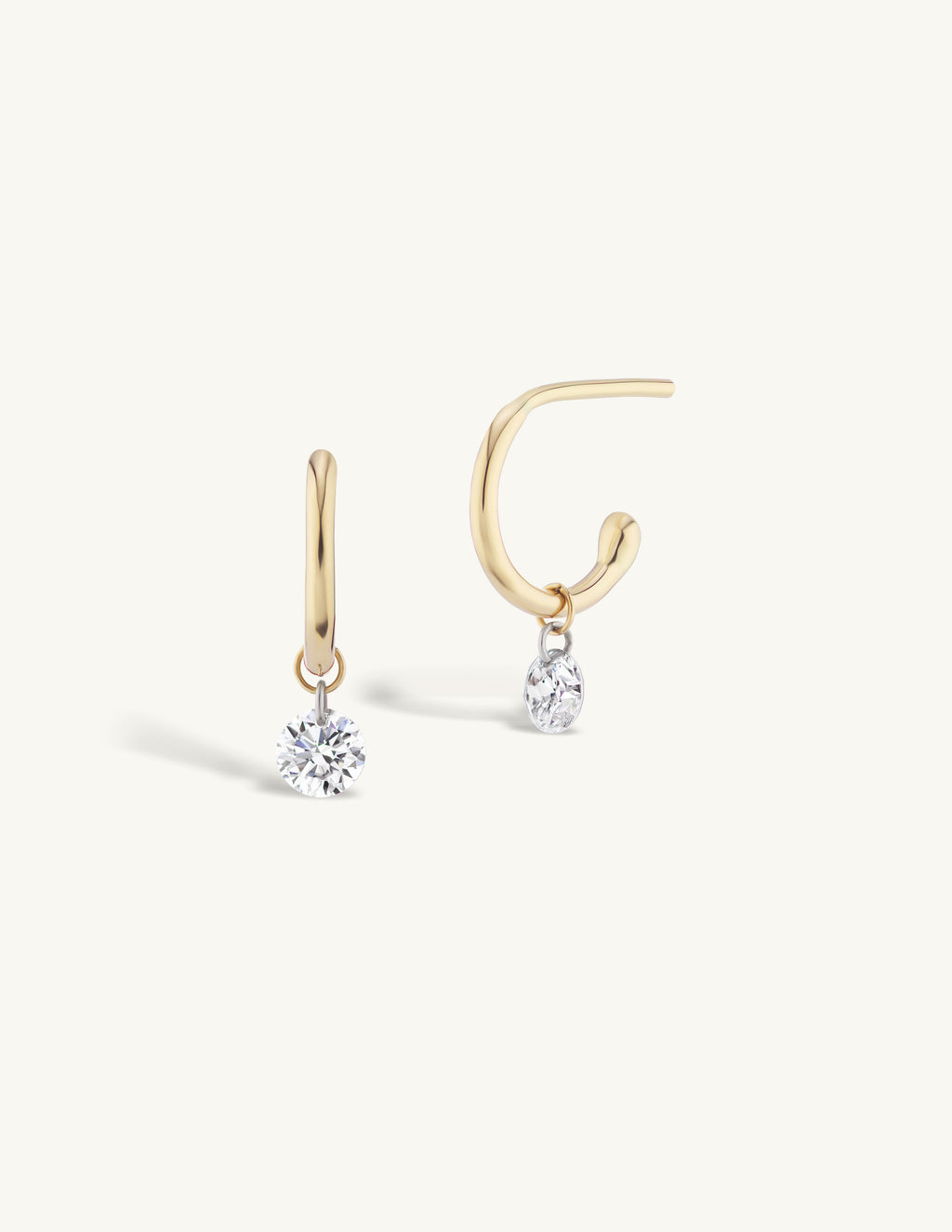 Pierced Diamond Huggie
