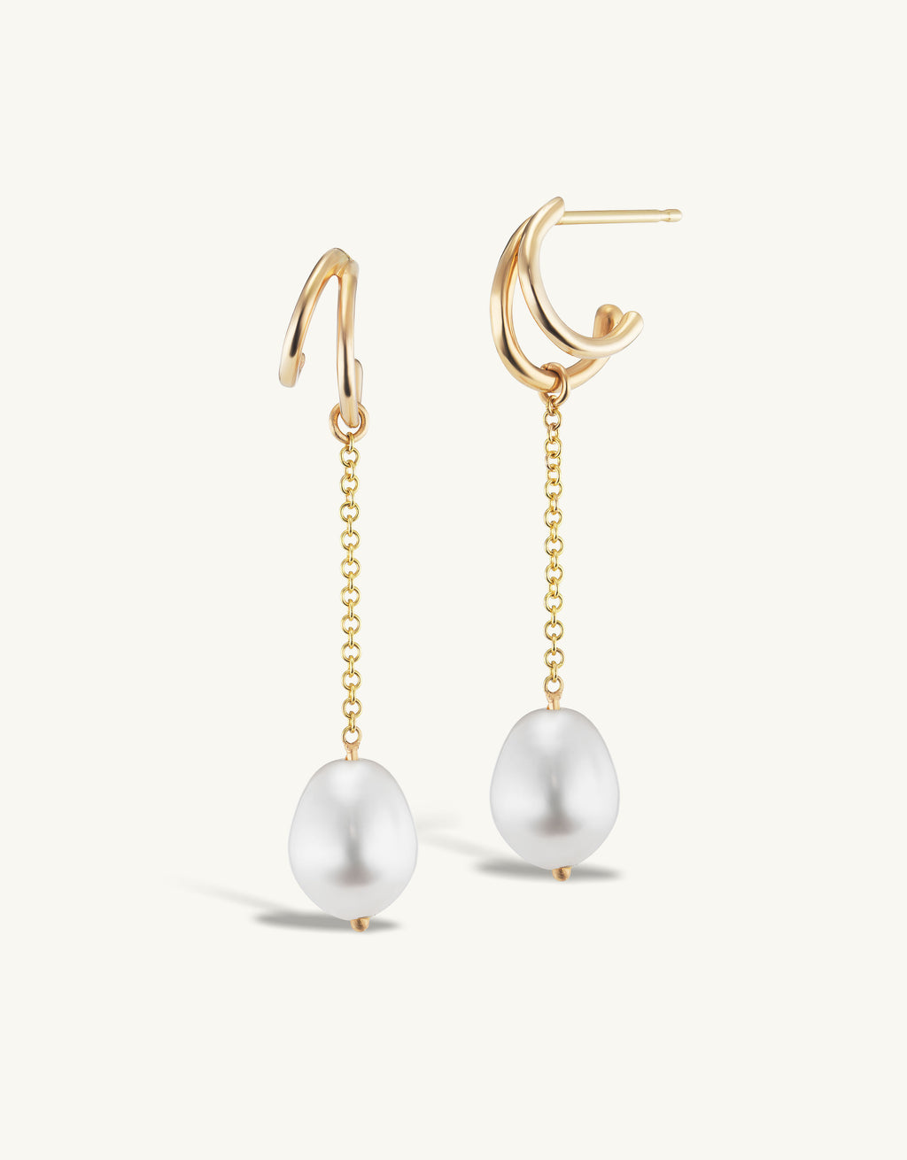 SRJ x KJH Webbed Hoop Pearl Chain