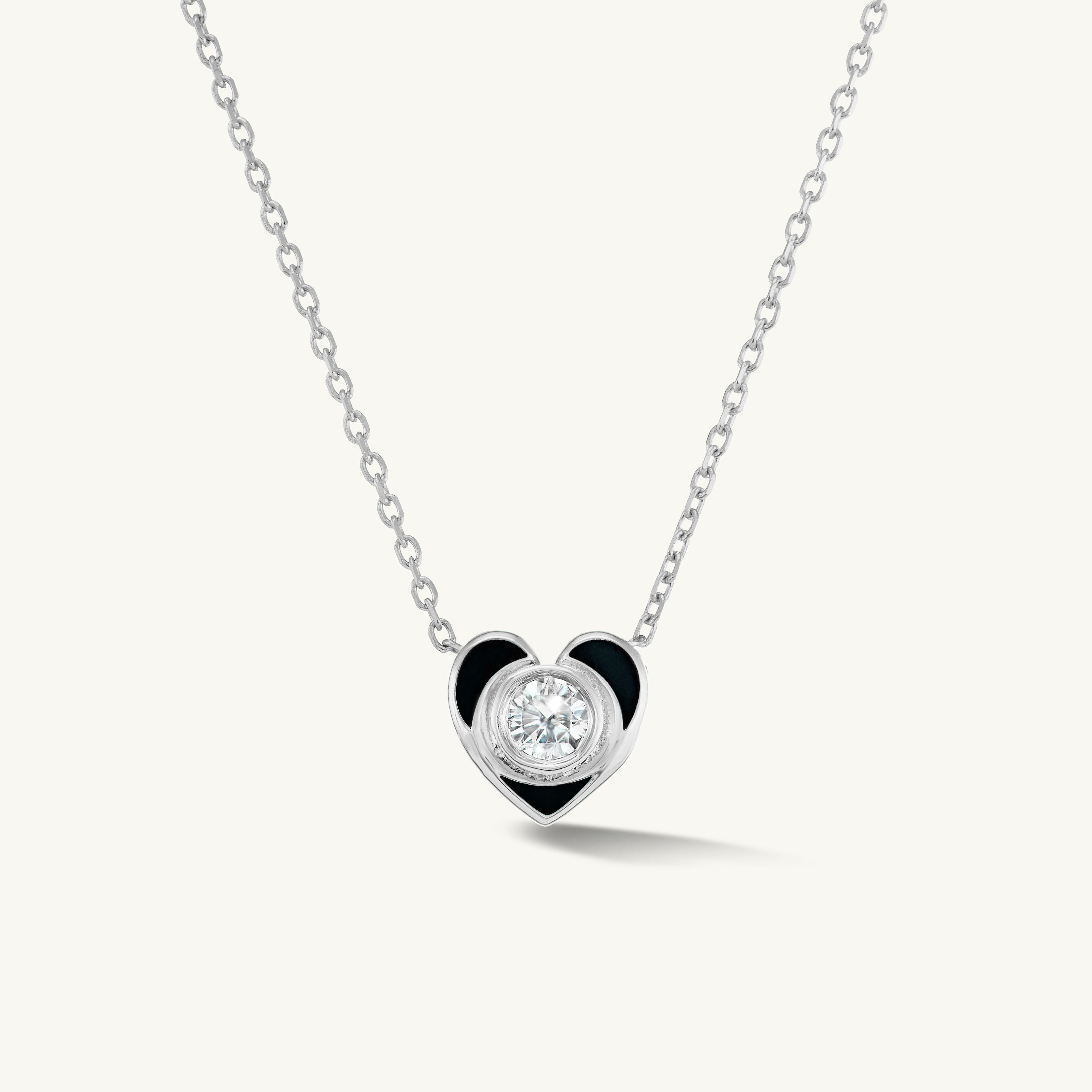 SRJ X ZM Enamel Baby Heart Necklace