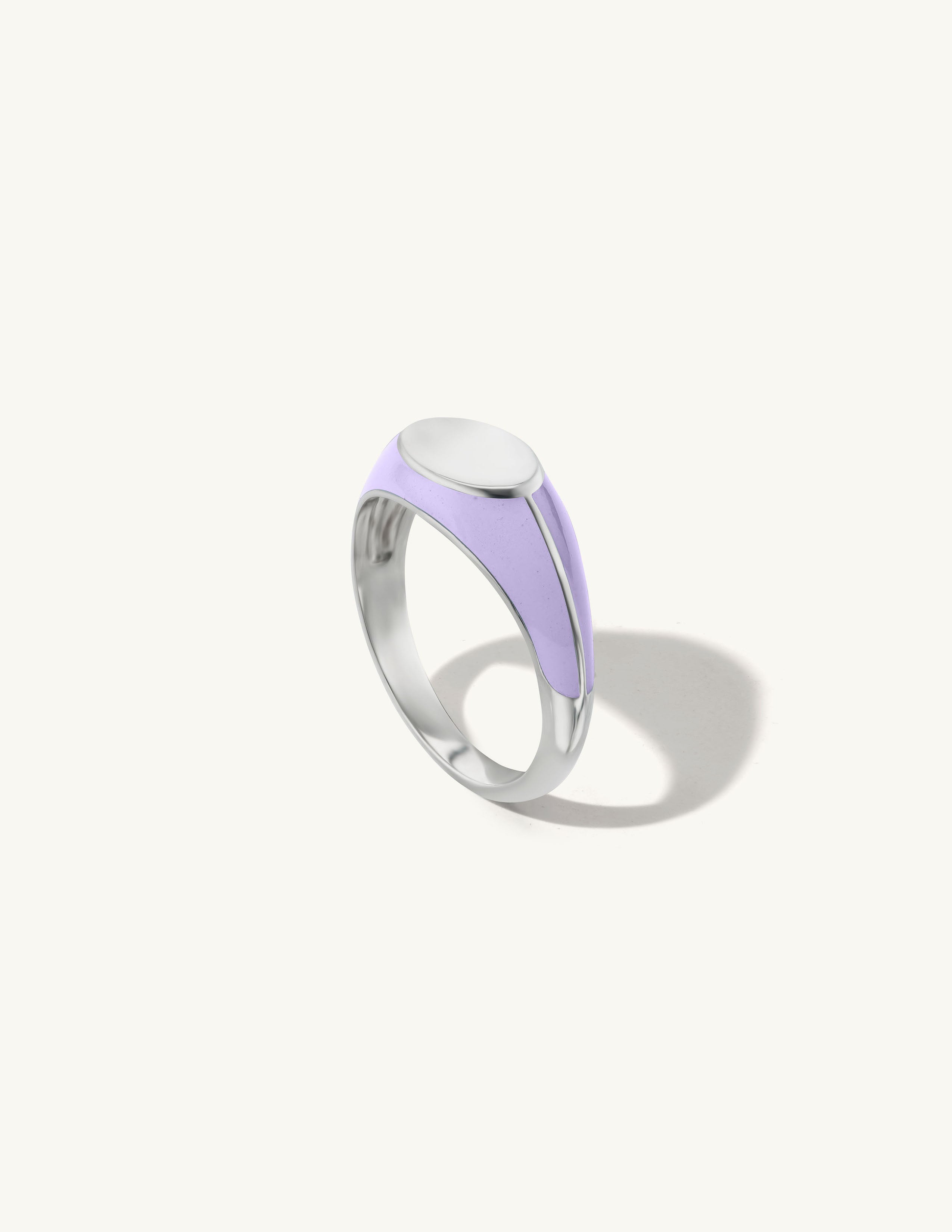 SRJ X Olivia S. Welch Purple Enamel Signet Ring