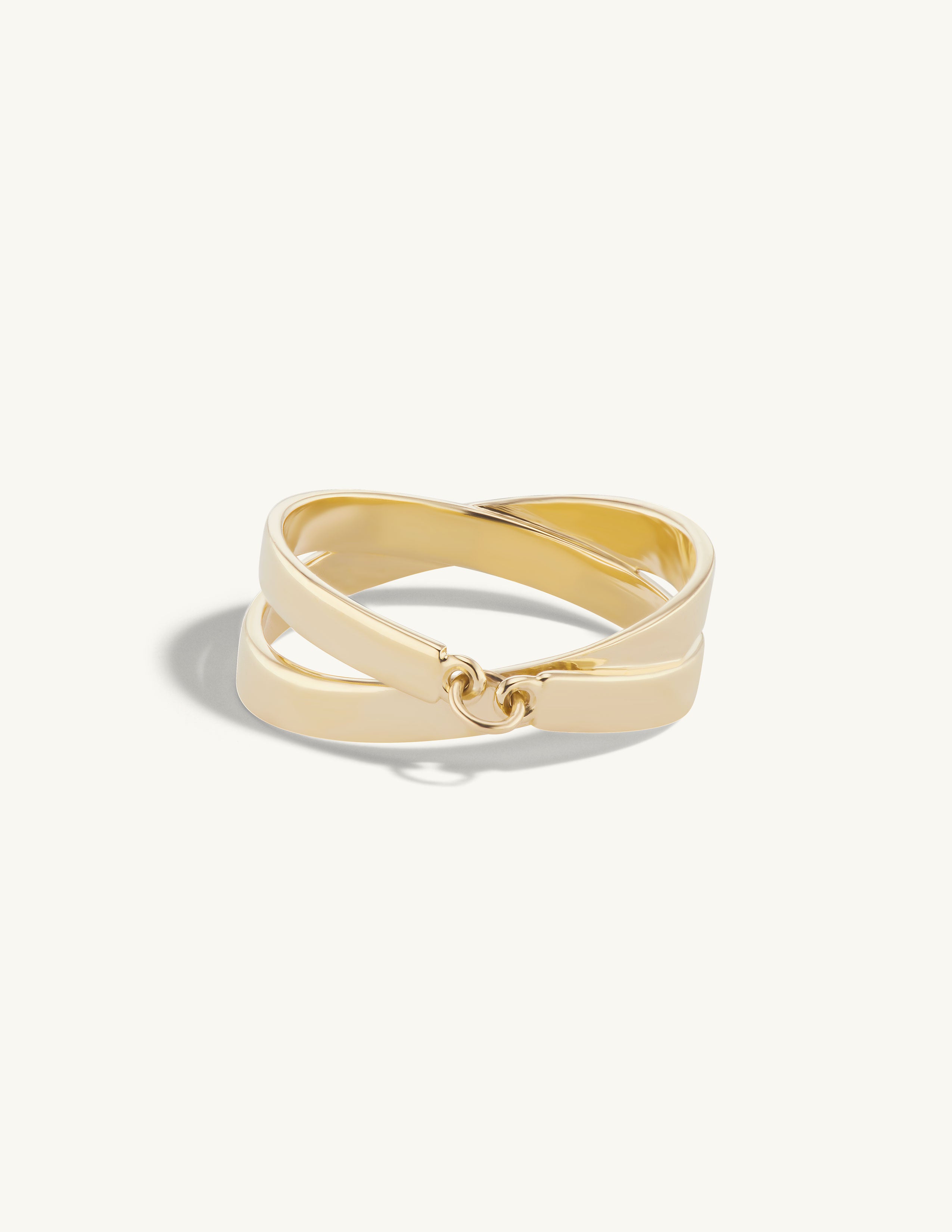 Gold Infinity Clasp Ring, Yellow Gold / 6