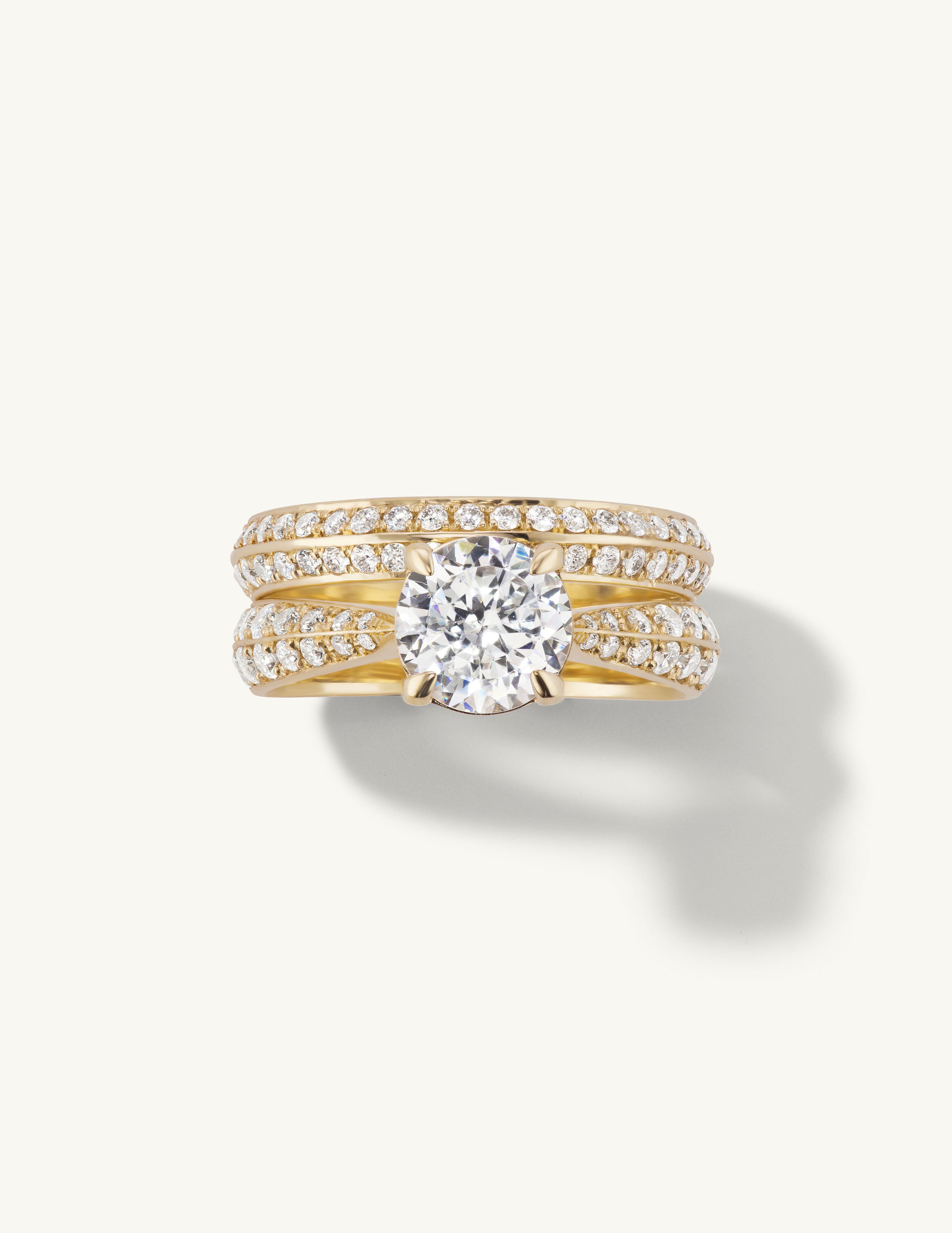 Tapered Pave Engagement Ring