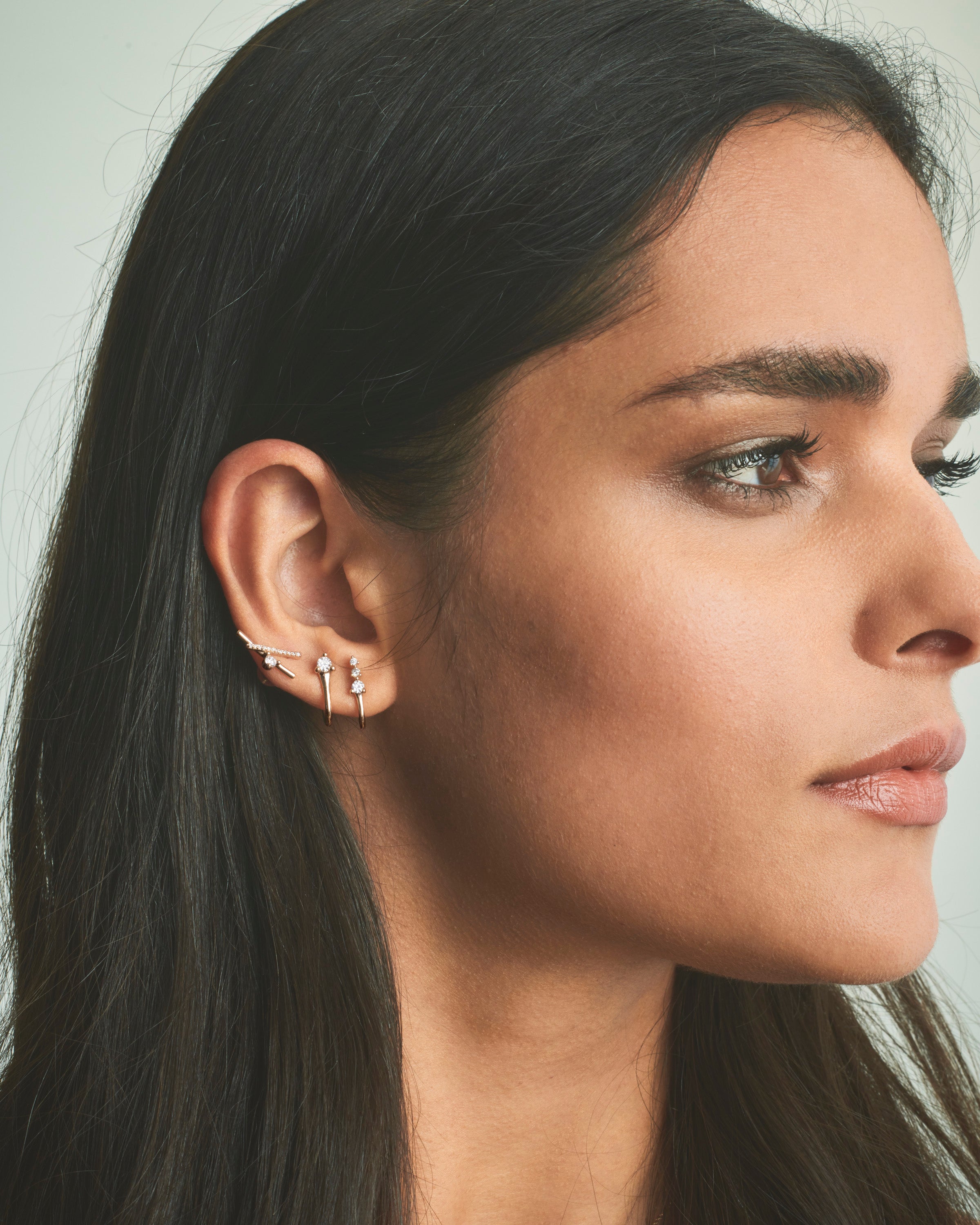 Single Diamond Surge Earrings