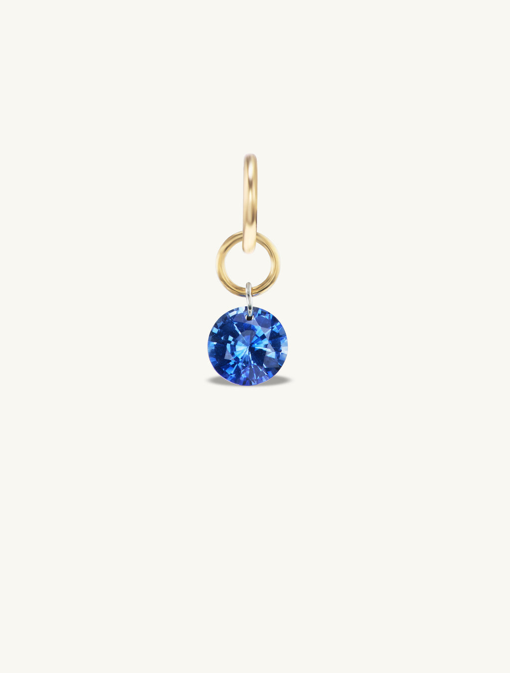 Small Round Pierced Sapphire Charm Chains