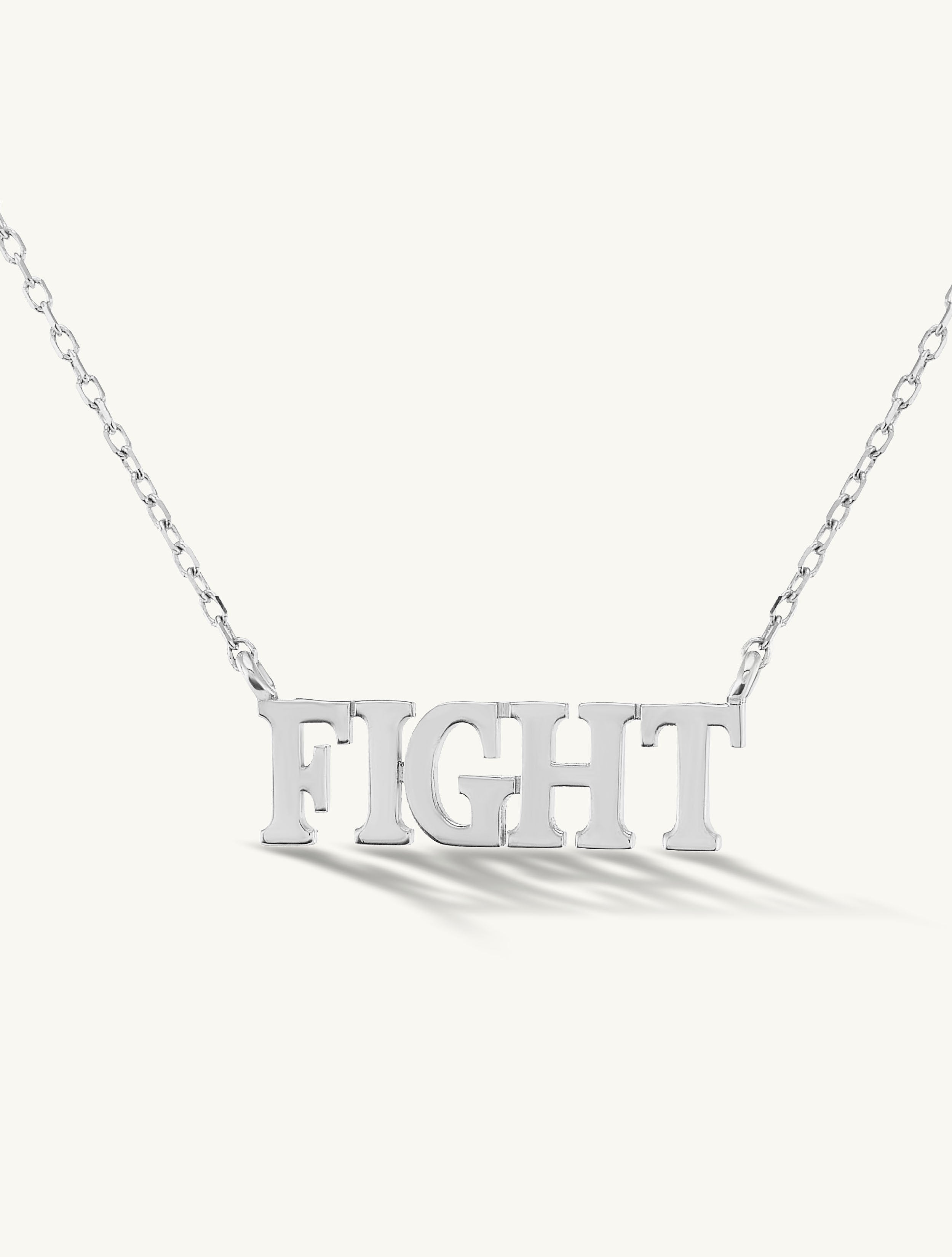Fight Silver Necklace