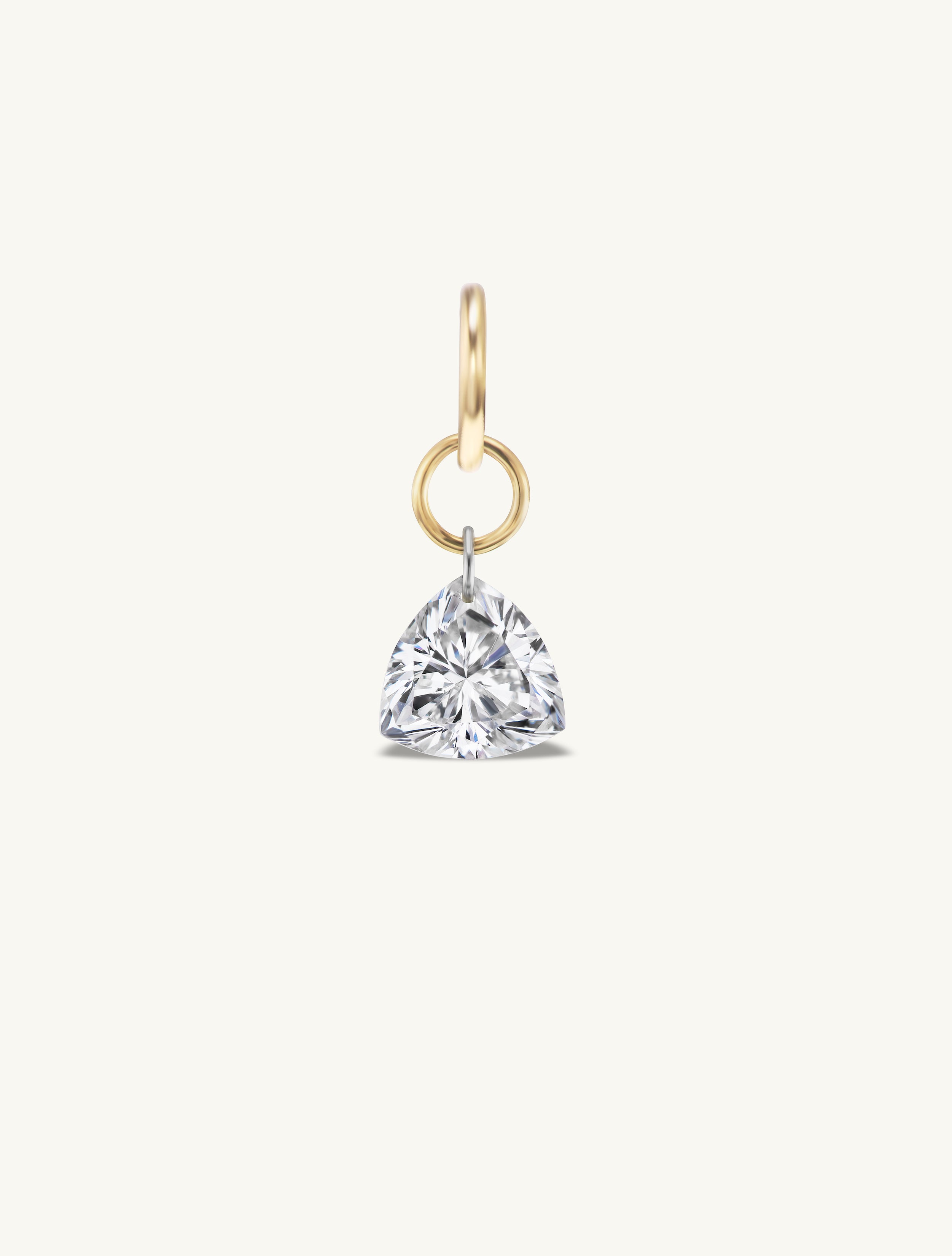 Large Trillion Pierced Diamond Charm for Chains